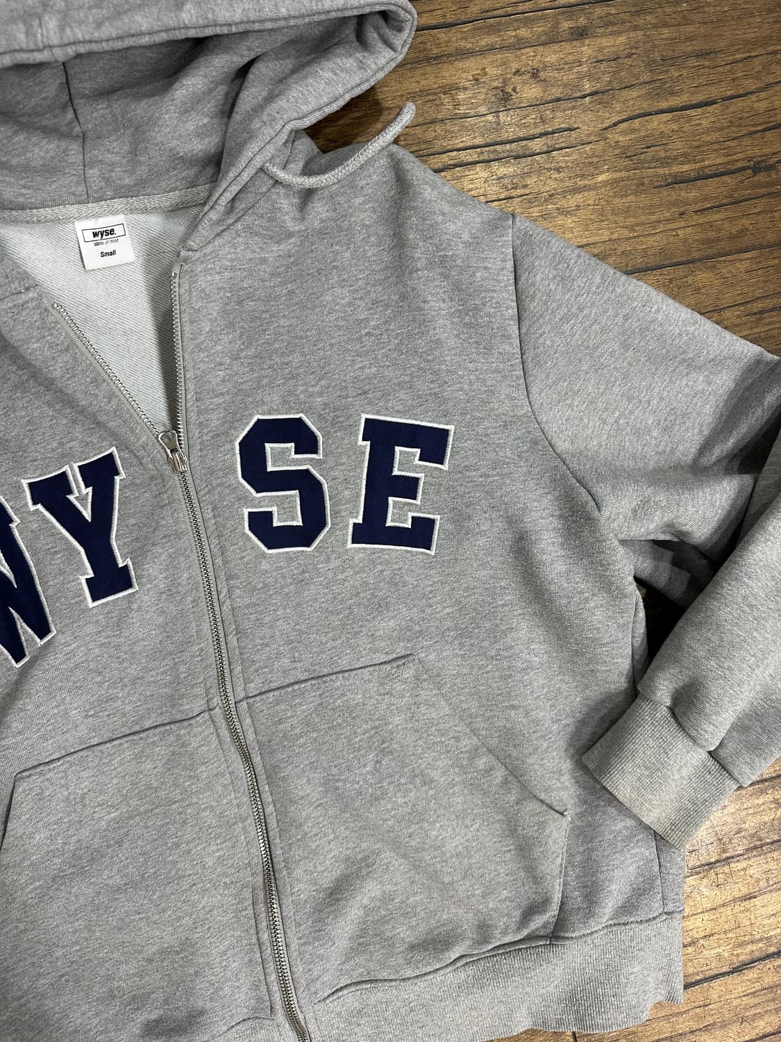 WYSE 와이즈 그레이 후드집업 스몰 상품이미지2