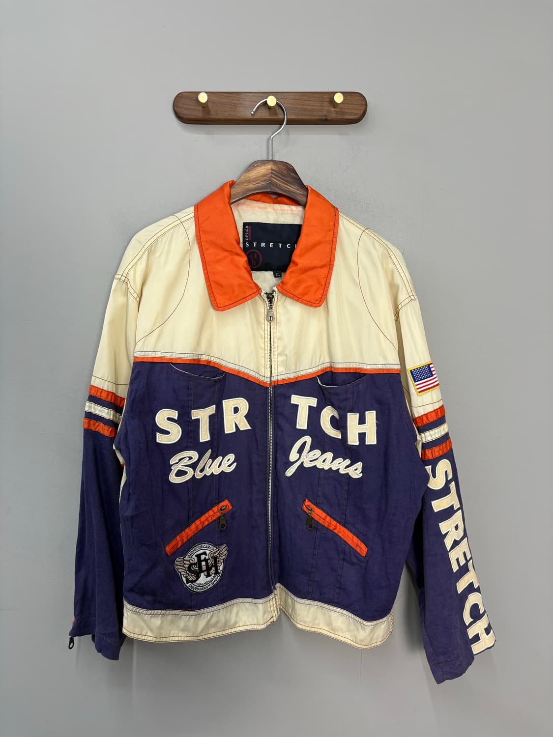 빈티지 풀자수 배색 트랙자켓 A3191 상품이미지2