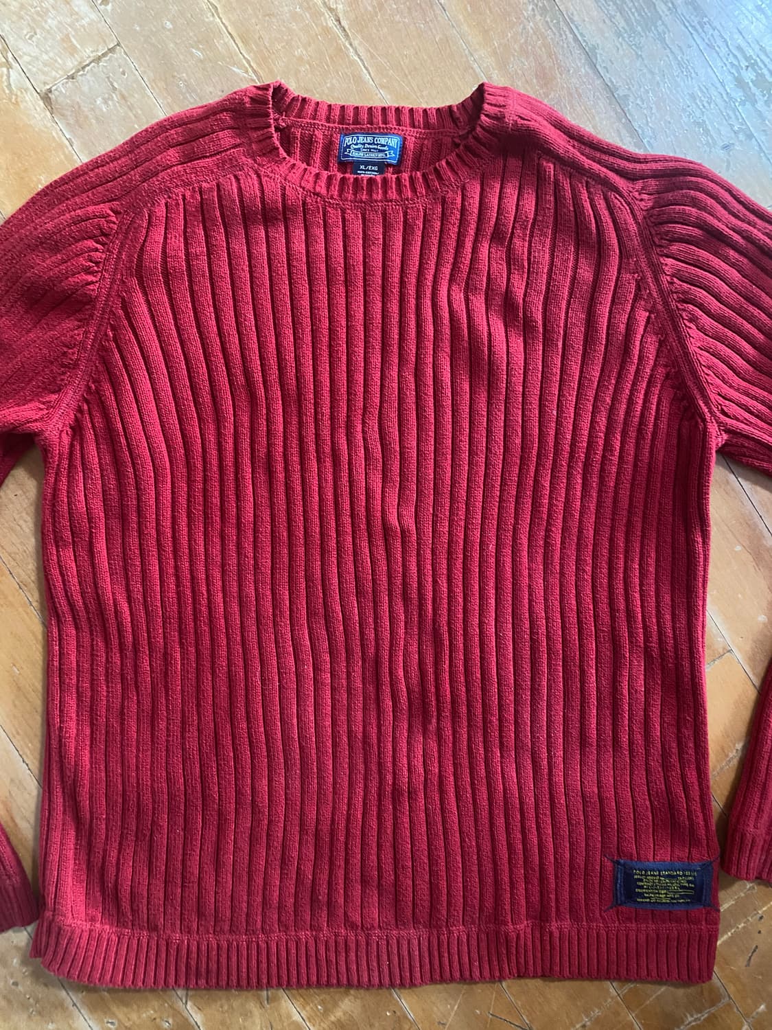 폴로 진 레드 리브 니트 XL (105) 상품이미지1