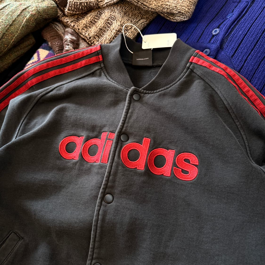 아디다스 검빨 삼선 자켓 L 상품이미지5