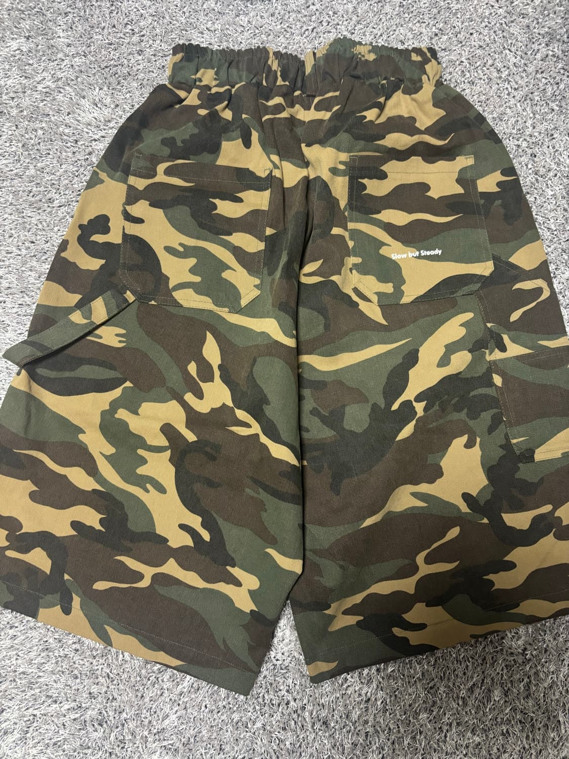 슬로우 레코드 하우스 카모 카고 반바지 상품이미지3