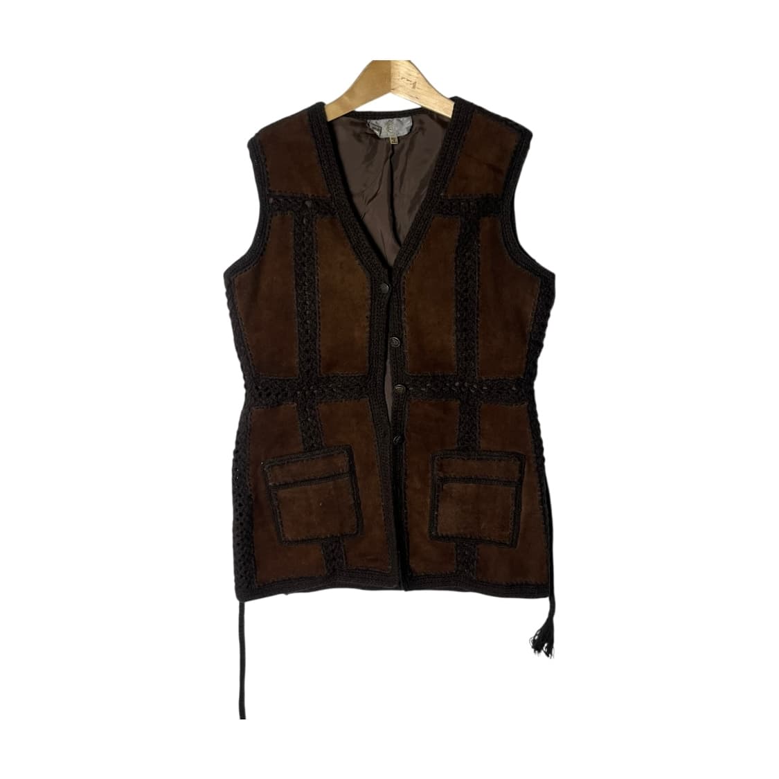 [VTG] 빈티지 크로쉐 스웨이드 베스트 상품이미지1