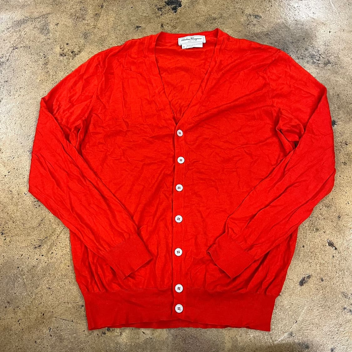 [정품/XL] 살바토레 페라가모 레드 가디건 b15 상품이미지2