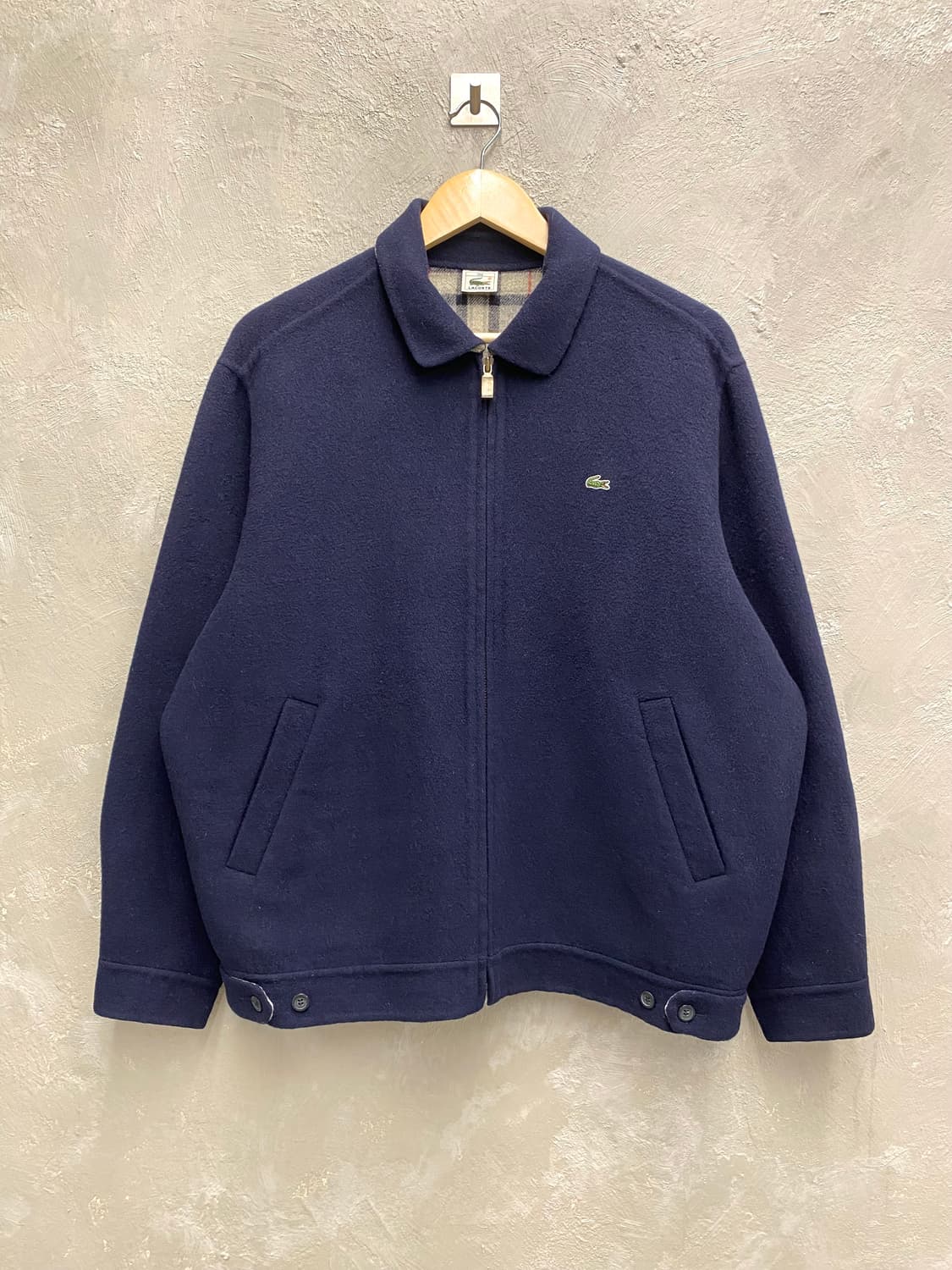 [100] 90s Lacoste 라코스테 네이비 울 블루종 자켓 상품이미지3