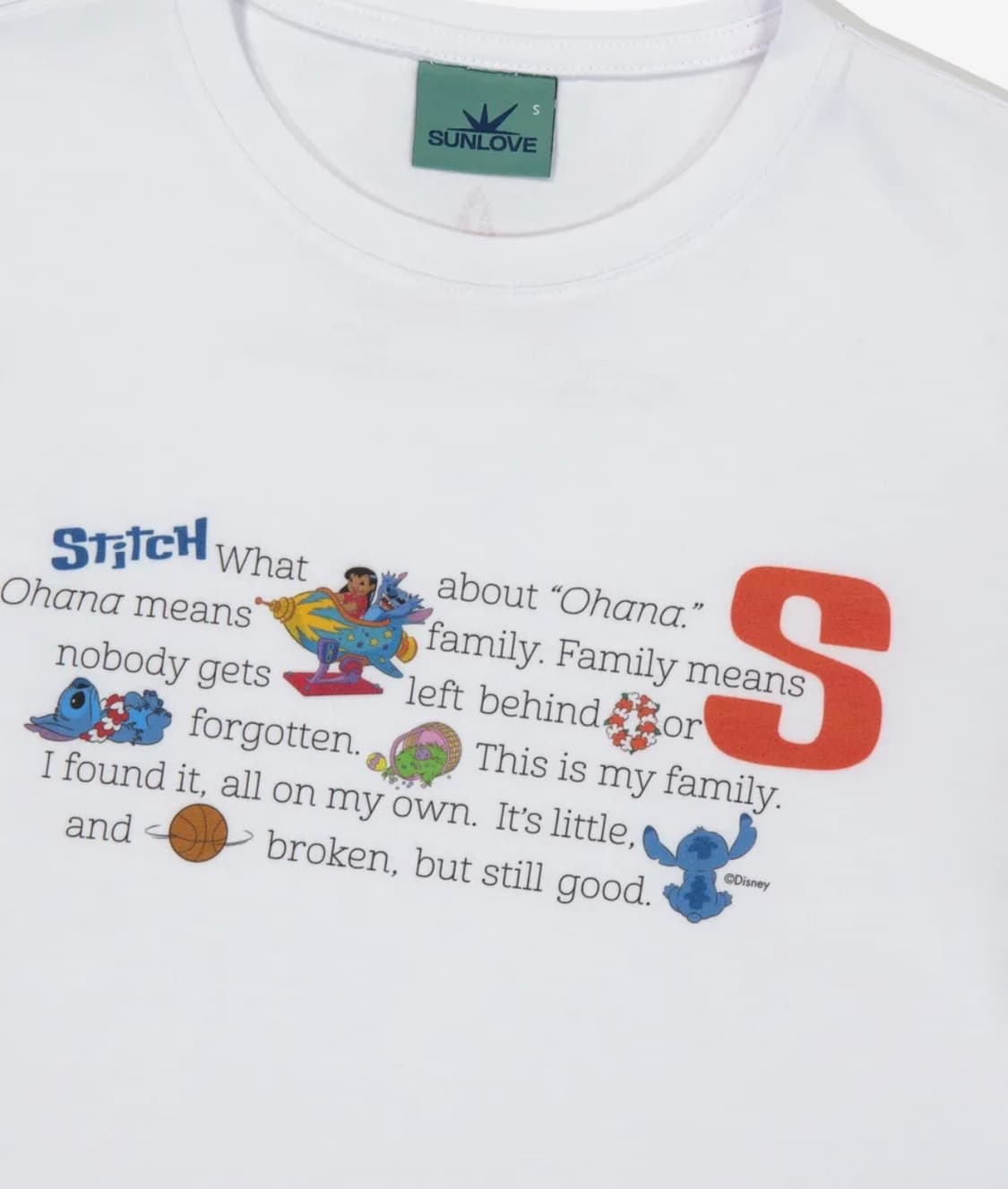 썬러브 스티치 반팔티 W Phrase Tee White 상품이미지2