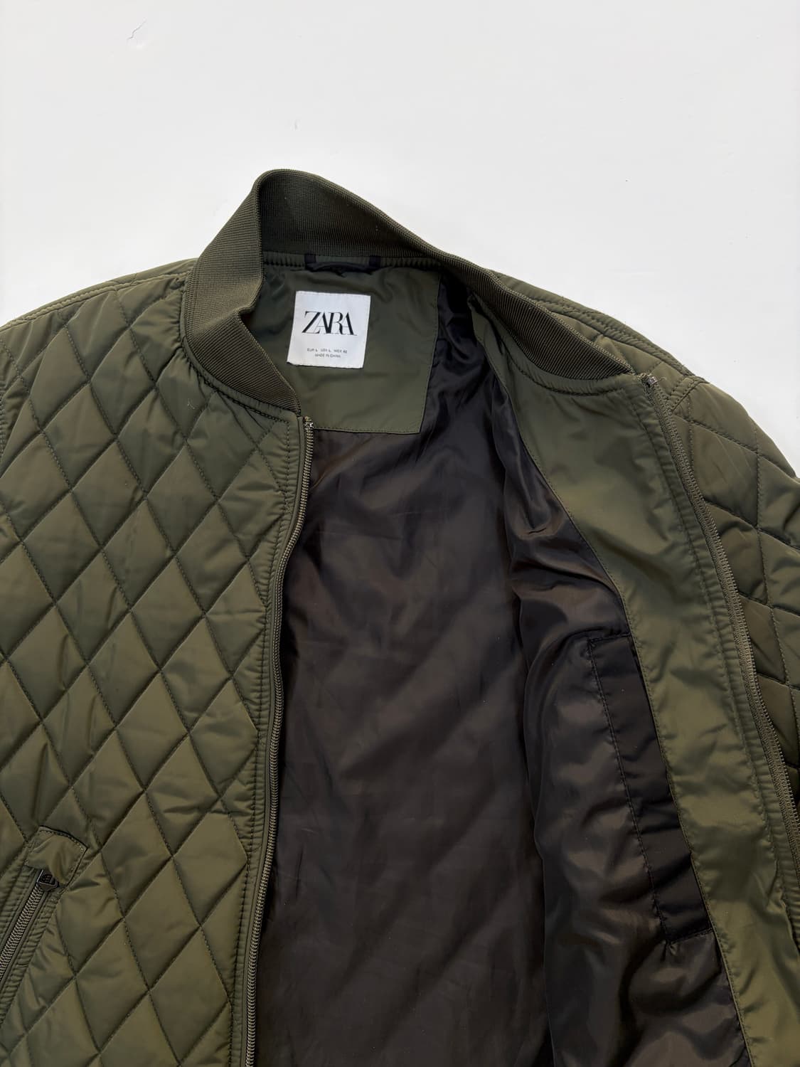 자라 카키 퀄팅 자켓 상품이미지5