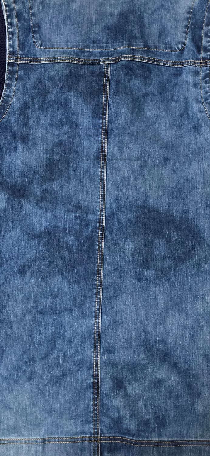 베네통 데님 니트 배색 코트 44 상품이미지6