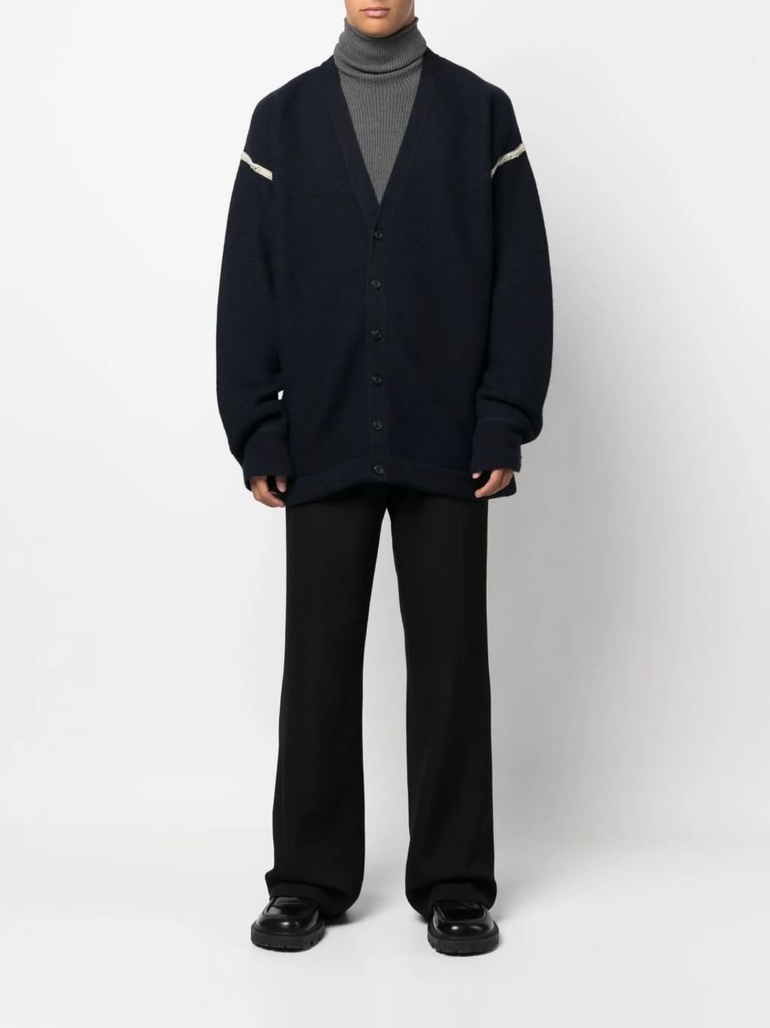 메종 마르지엘라 엘보패치 가디건 (Navy) 상품이미지3