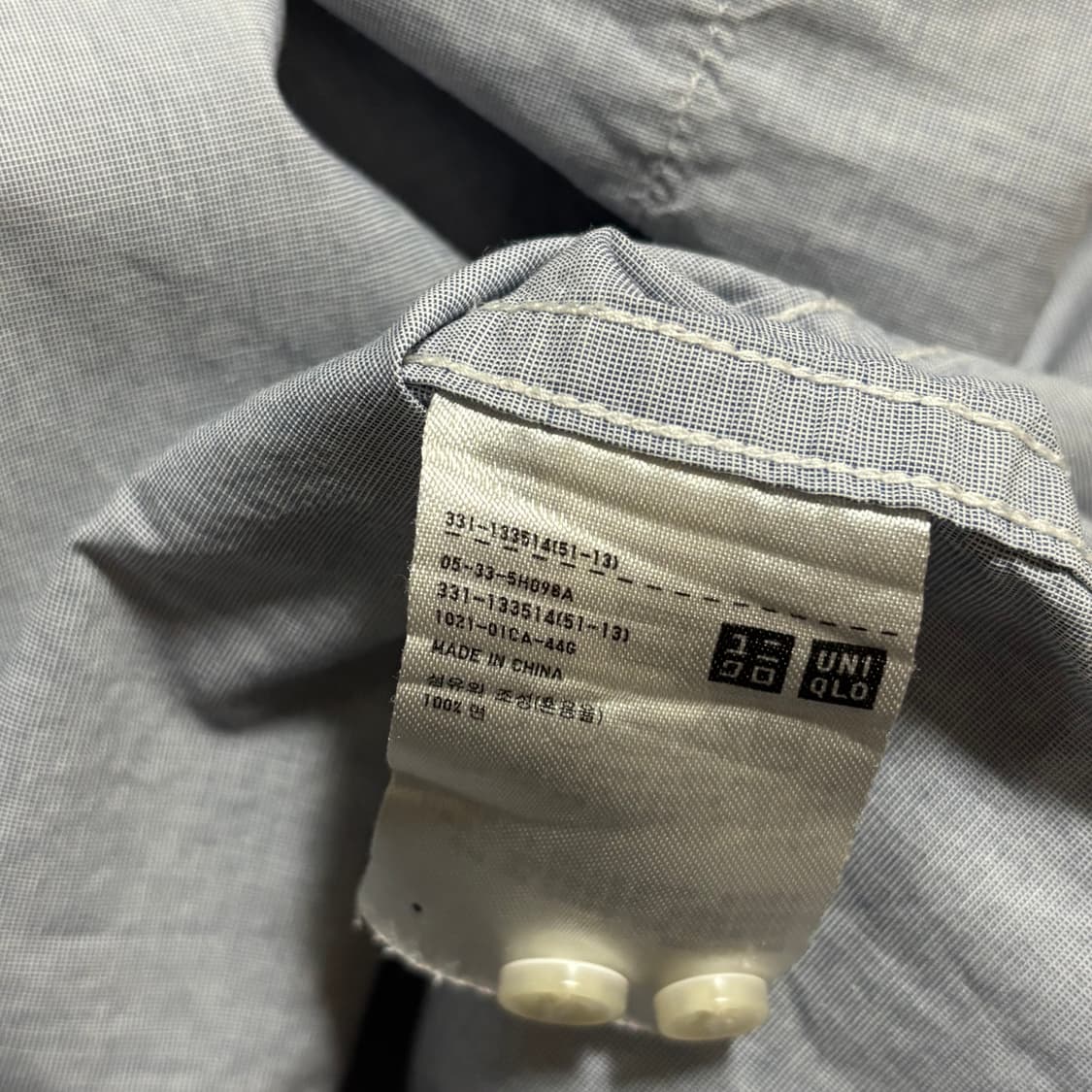 유니클로 옥스포드 셔츠 L 블루 상품이미지4