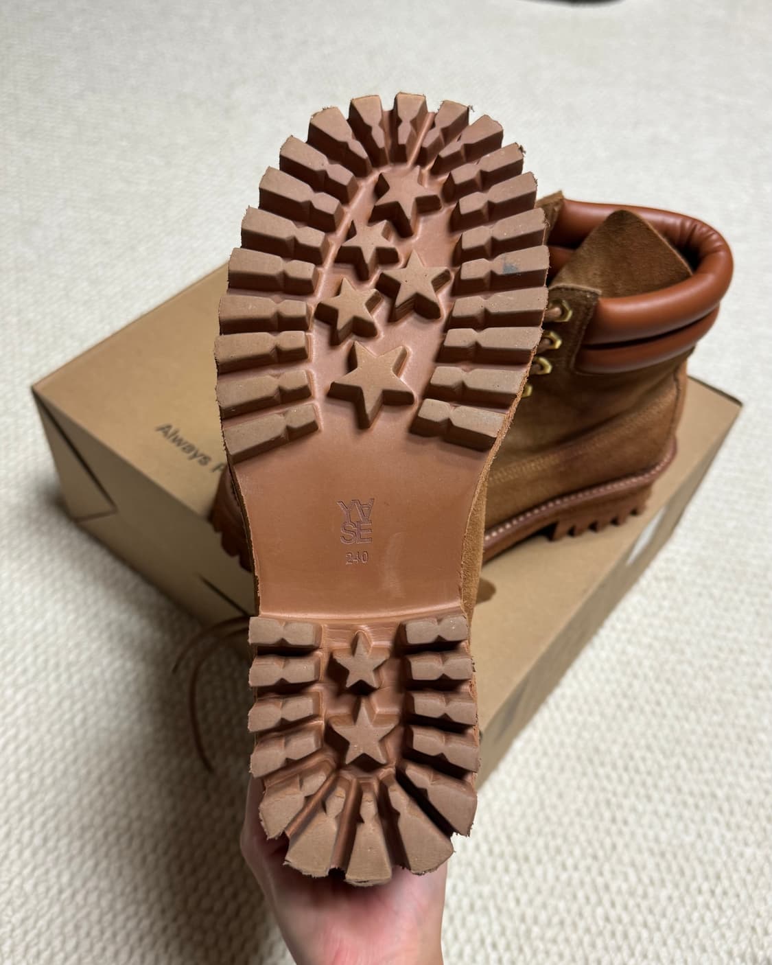 야세 1990 코만도솔 스웨이드 부츠 베이지 240 상품이미지4