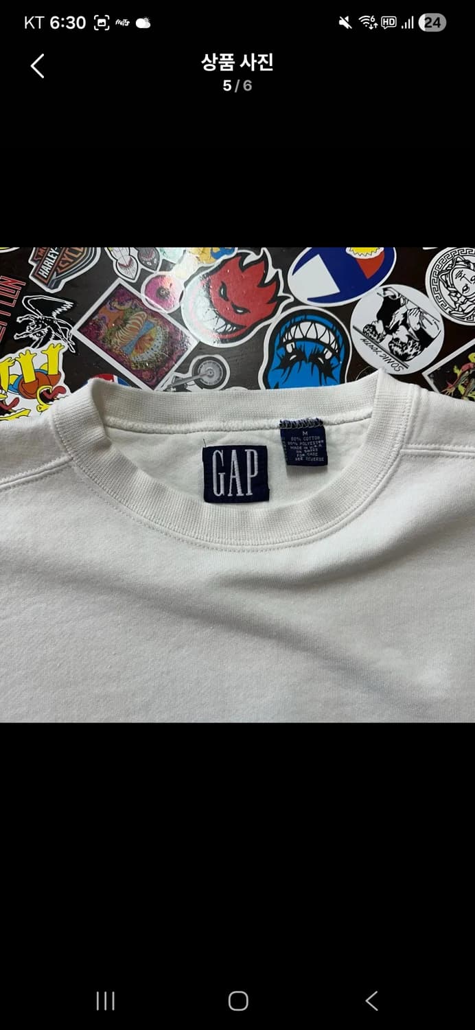 90s gap 화이트 맨투맨 상품이미지5