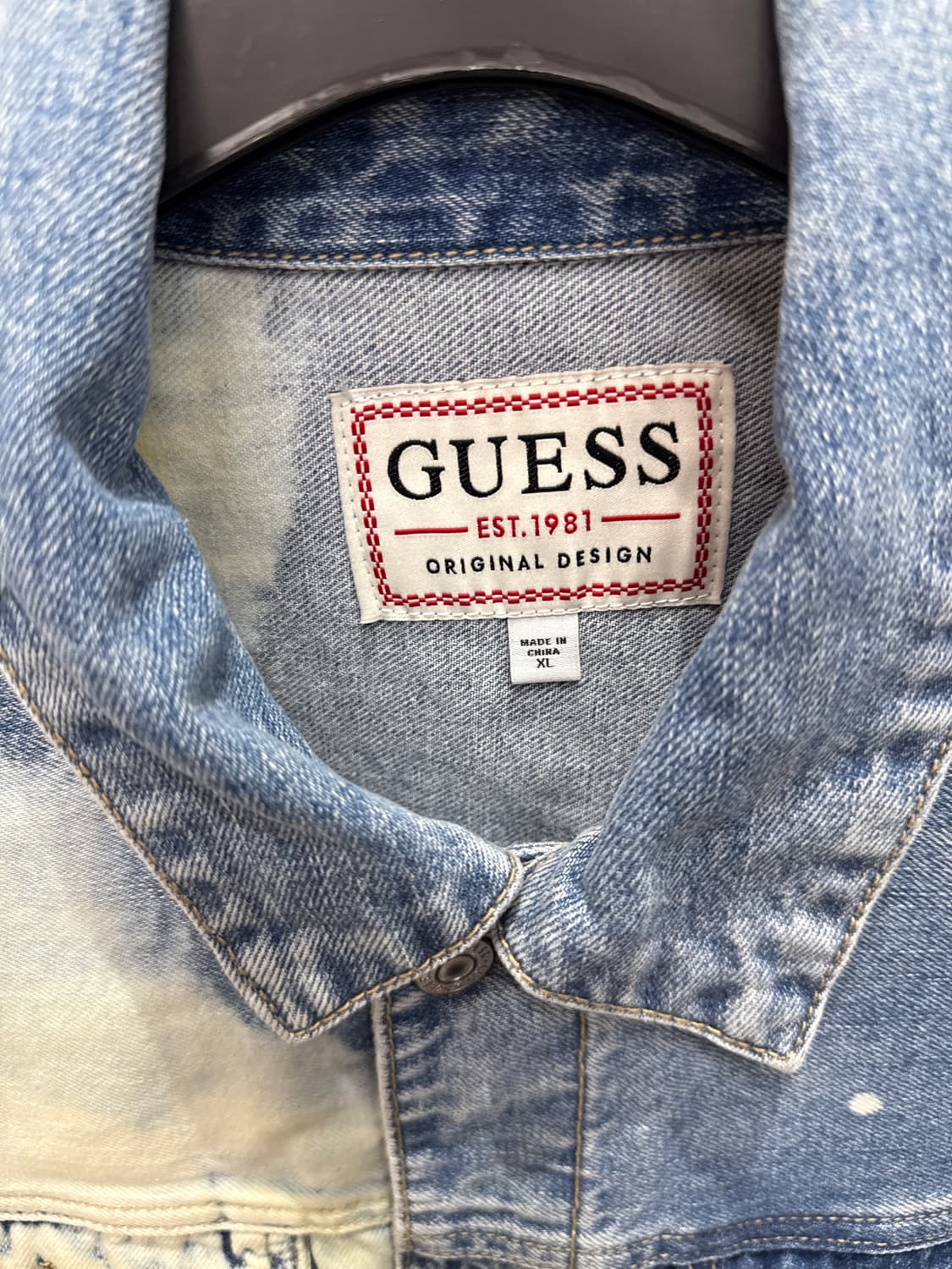 게스 워싱 데님 청자켓 XL  상품이미지3