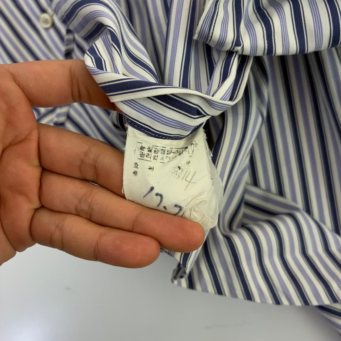 Polo  폴로 랄프로렌 자수 코튼 커스텀핏 스트라이프 셔츠 상품이미지5