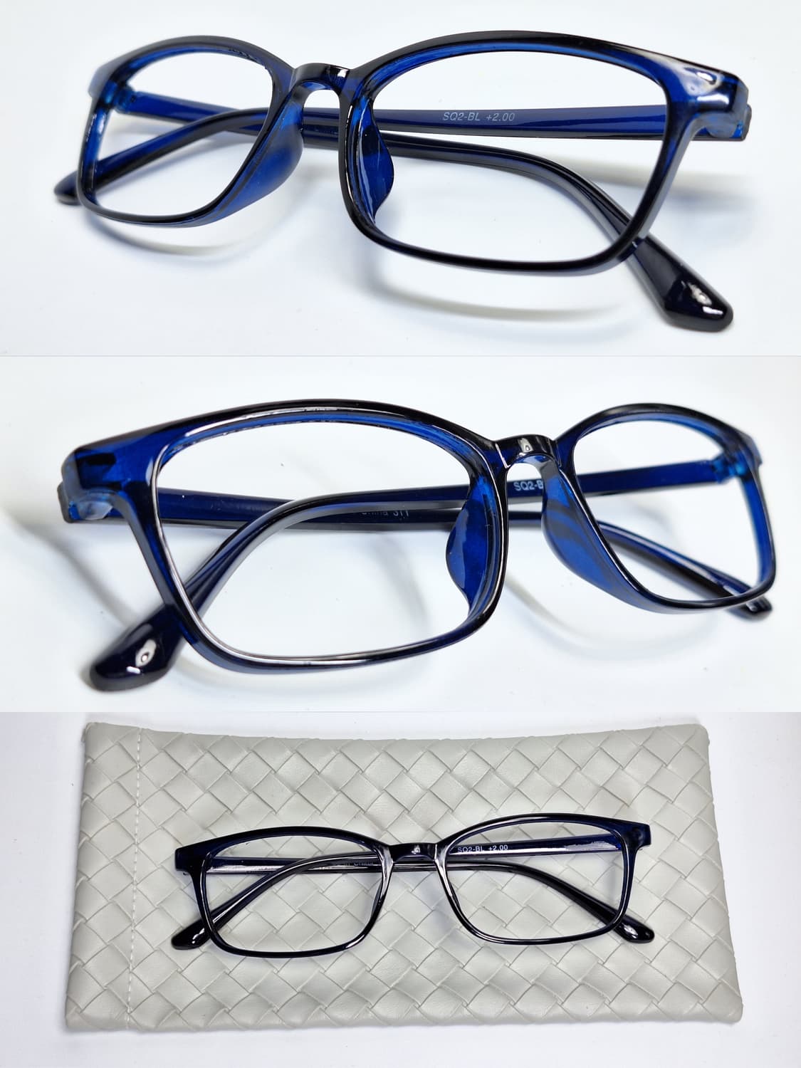 블루 스퀘어 안경테 SQ2-BL 일본 수입 y2k 빈티지 레트로 클래식  상품이미지2