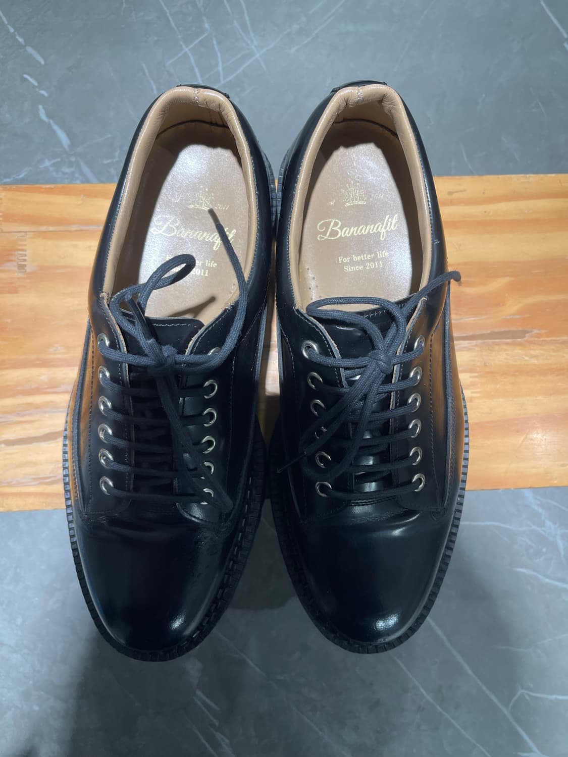 수제화 브랜드 바나나핏(Bananafit)비브람창 청키솔 더비 슈즈255 상품이미지2