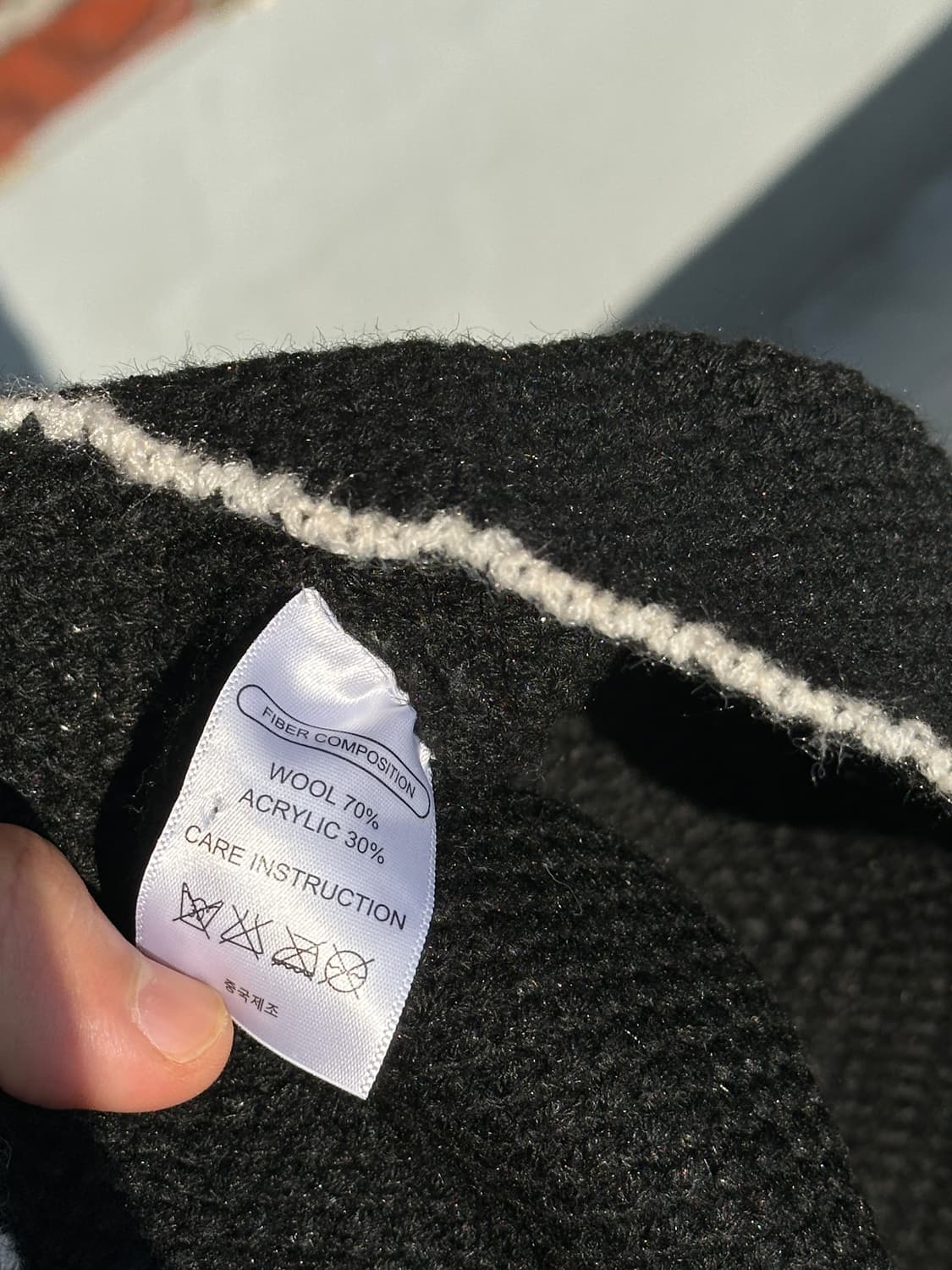 [F] 블랙 울 니트 버킷햇 모자 상품이미지7