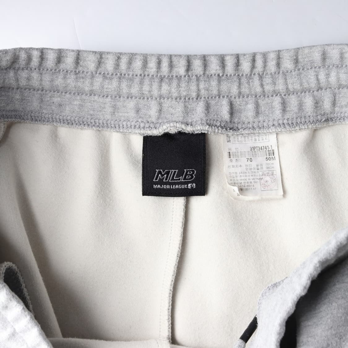 MLB 핀턱 슬림 조거 트레이닝 팬츠 그레이 70 상품이미지6