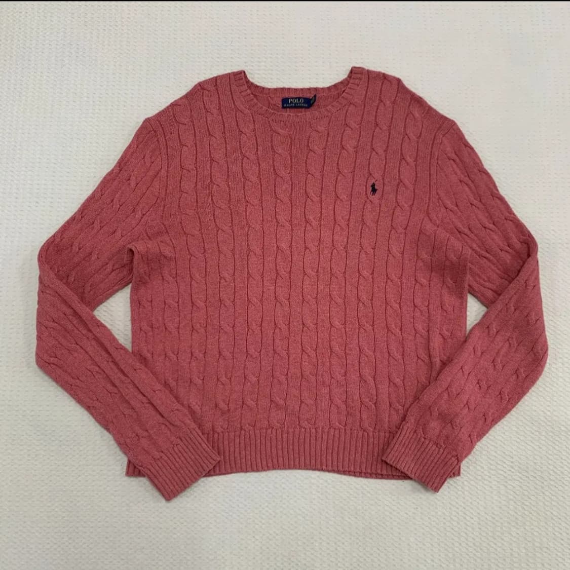 폴로 랄프로렌 케이블 니트 핑크 XL 상품이미지1