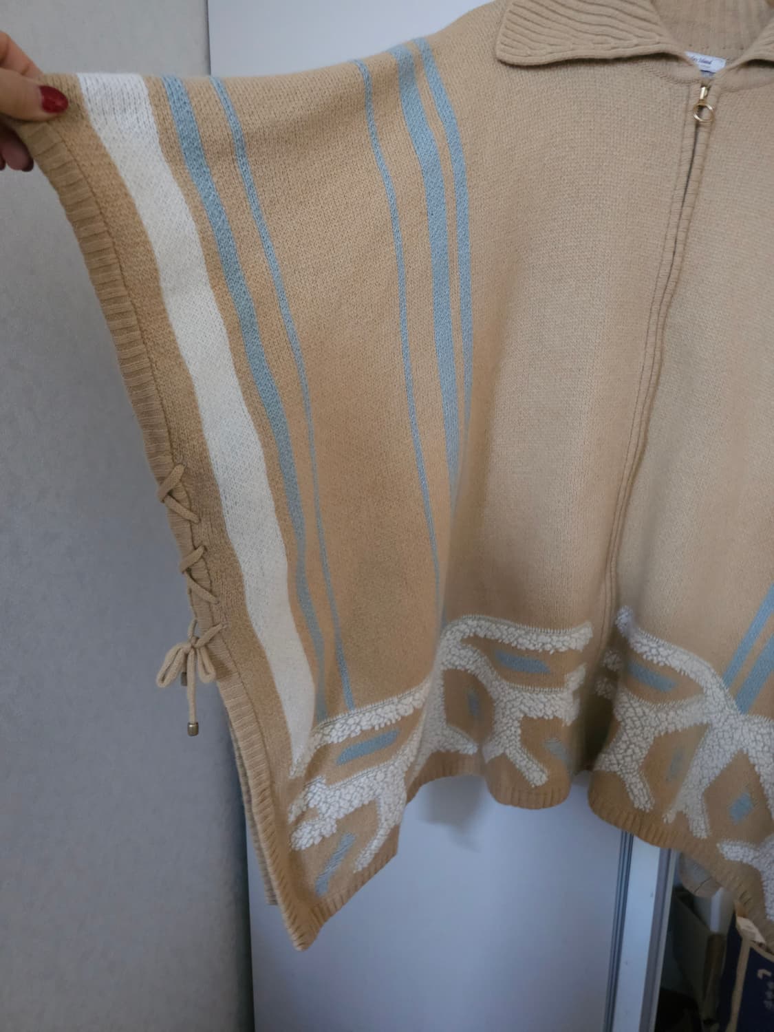 써스데이아일랜드 울니트 판쵸코트 망또 상품이미지4