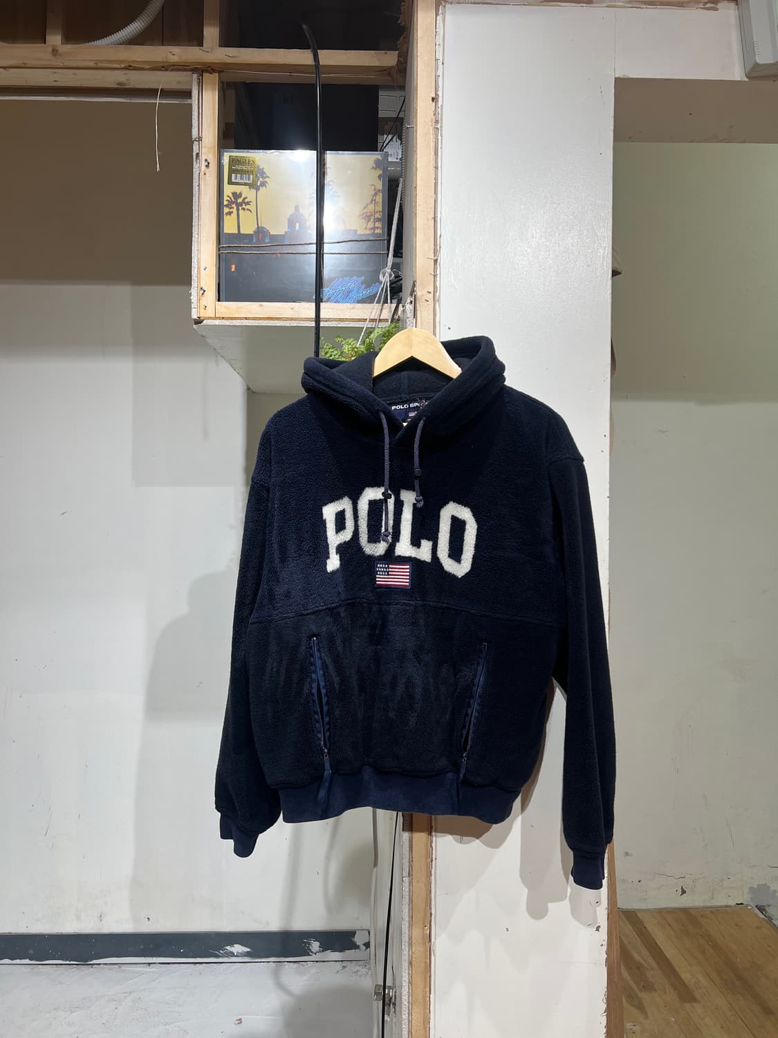 폴로 스포츠 usa 스펠아웃 플리스 후드 티셔츠 상품이미지2