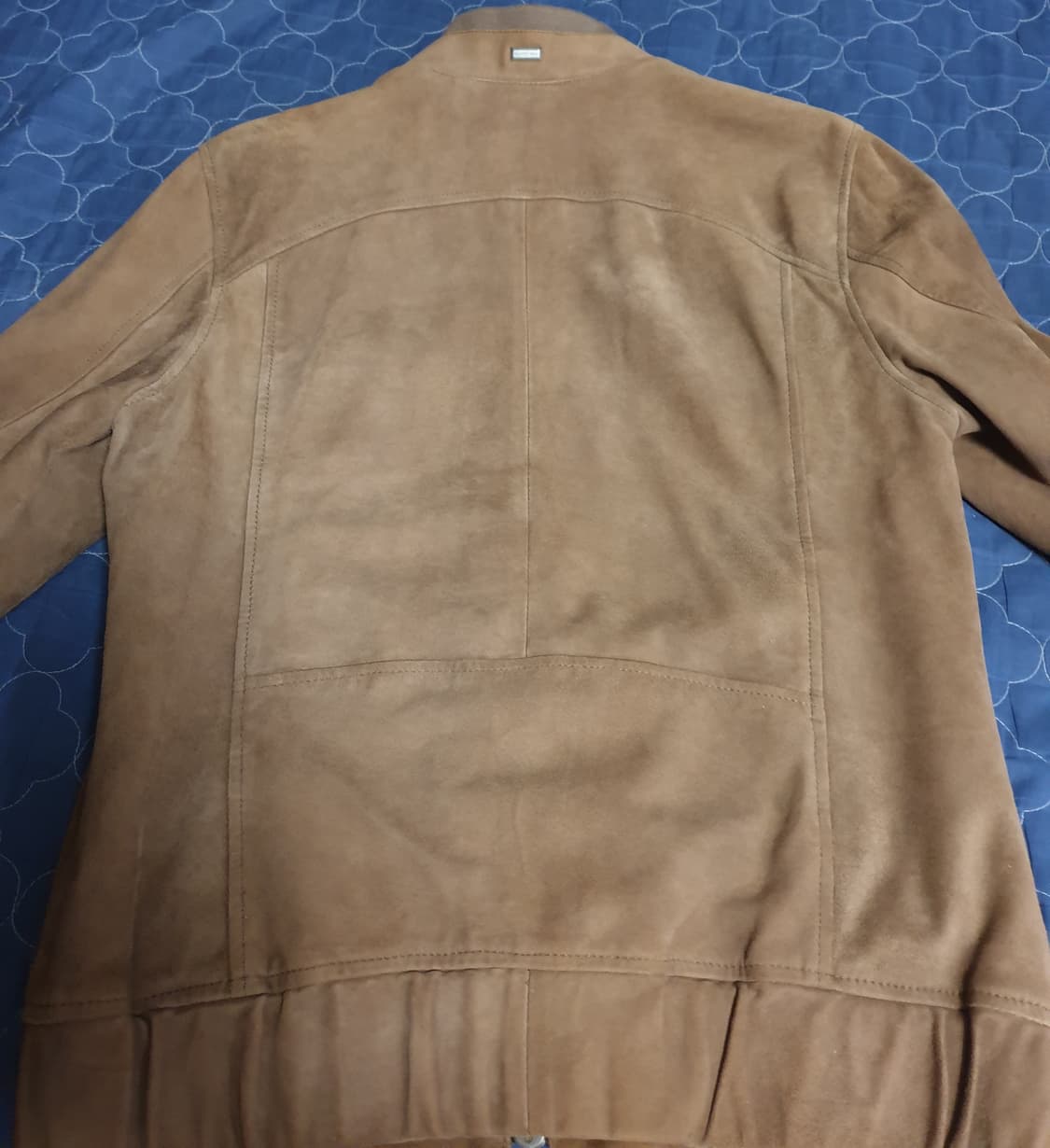 MANGO MAN 스웨이드 염소가죽100% 빈티지 블루종 브라운 (M) 상품이미지2