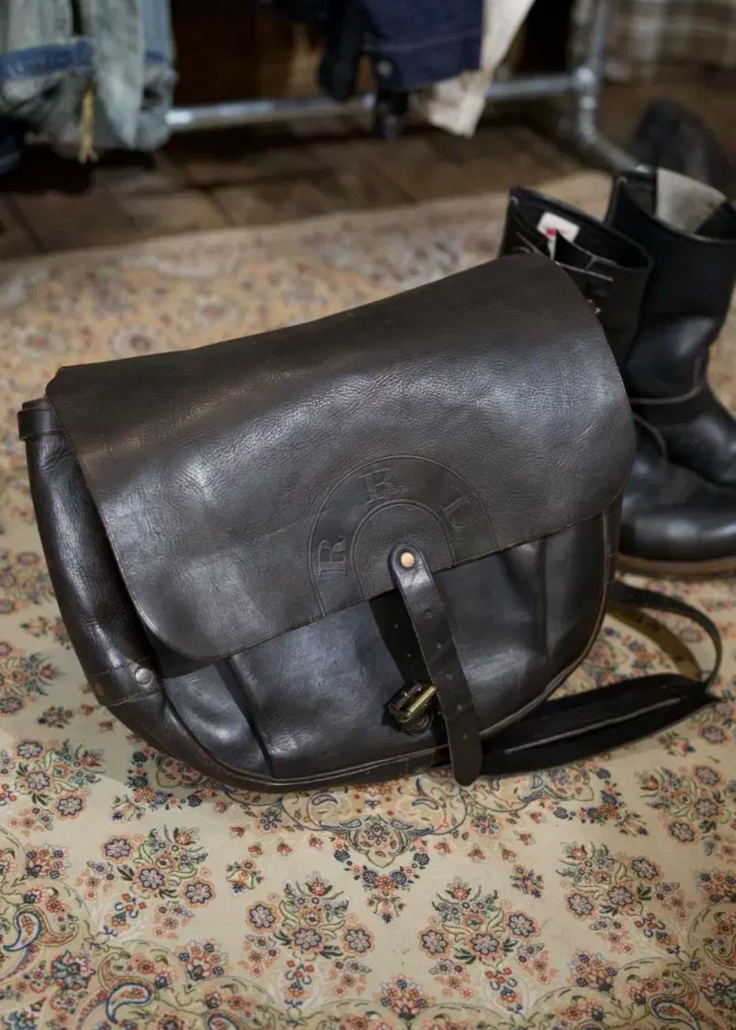 더블알엘 RRL 레더 소가죽 메일백 크로스백 상품이미지2