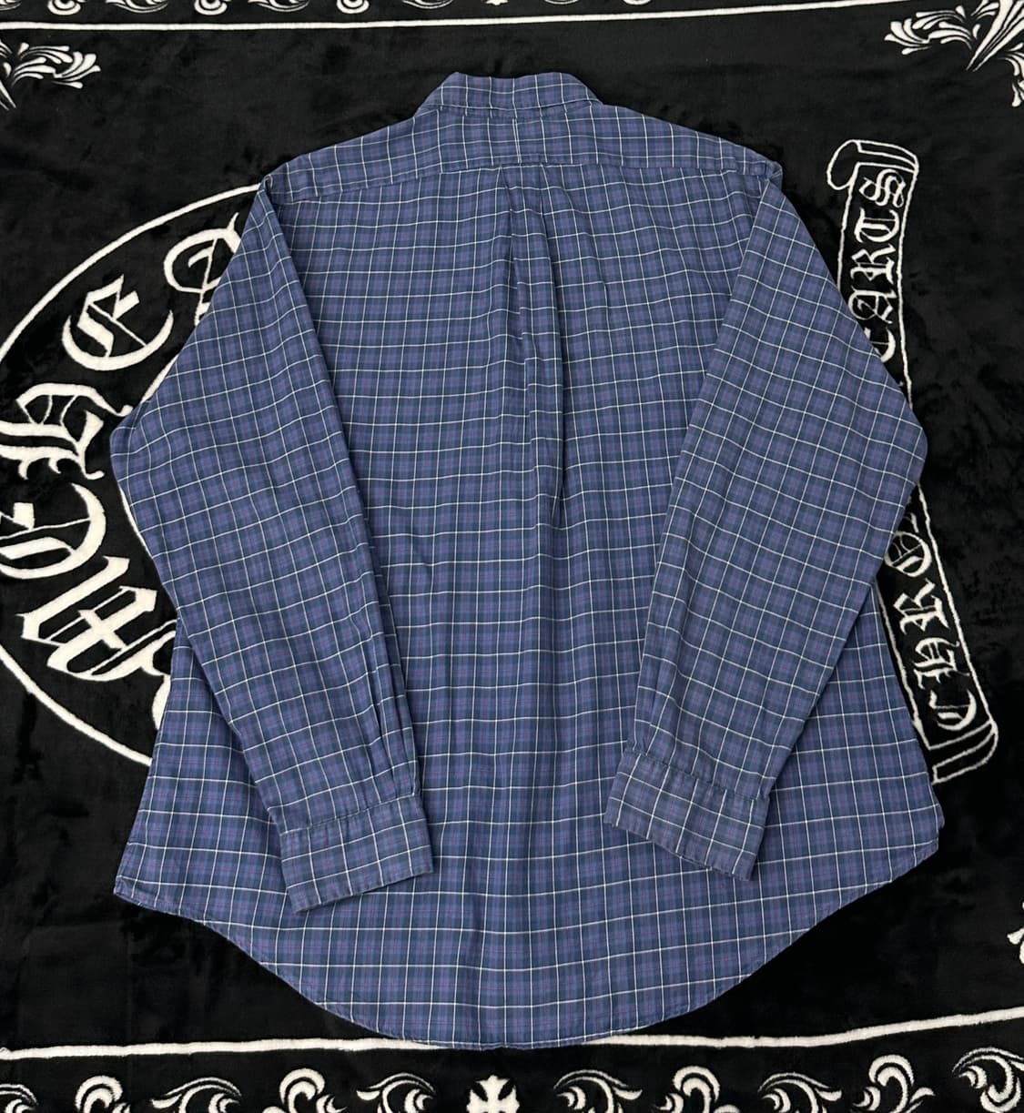 폴로 블루 체크 셔츠 2XL 상품이미지4