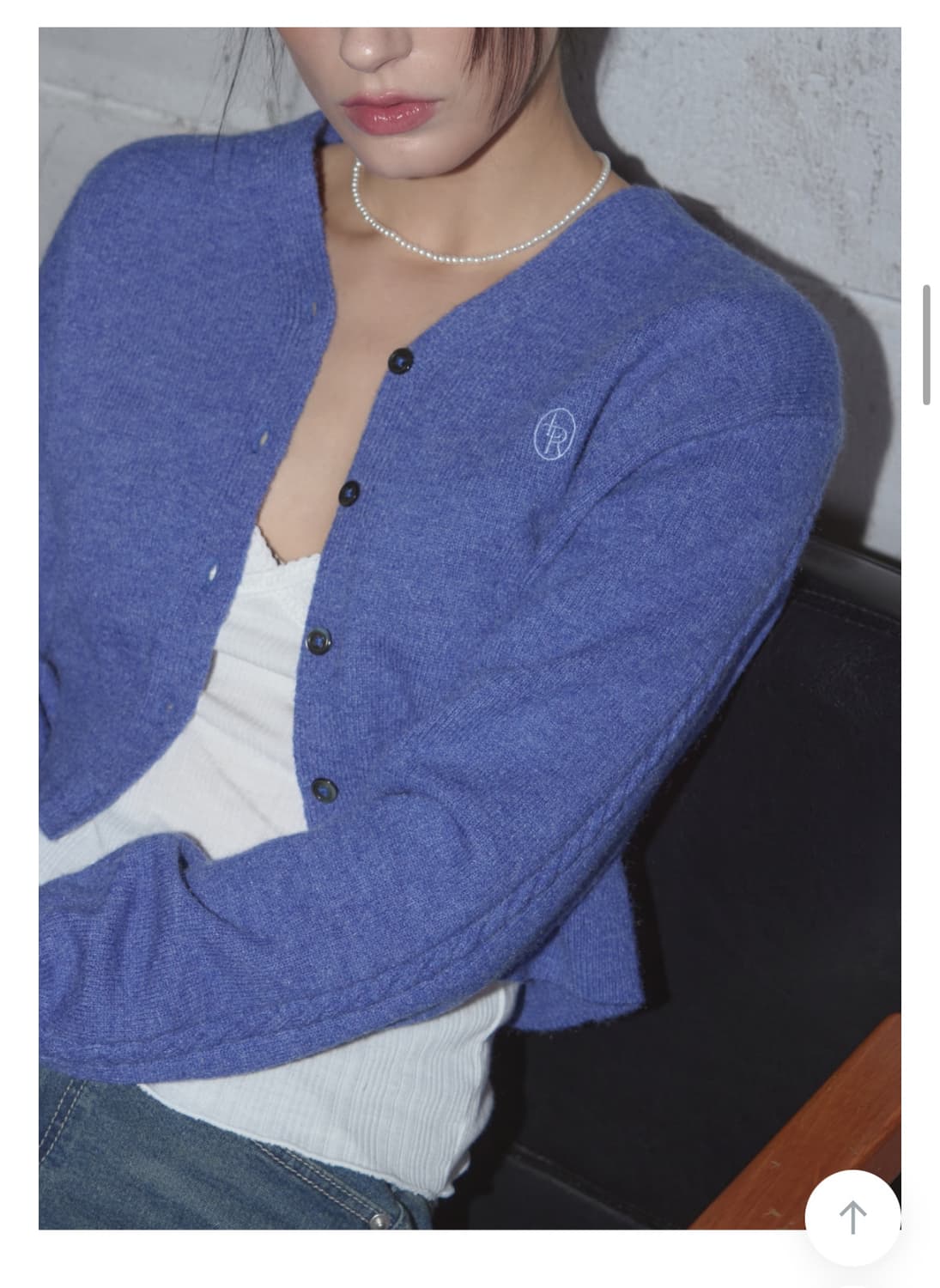 (FREE) 레더리 라인 케이블 니트 크롭 가디건 판매 상품이미지2