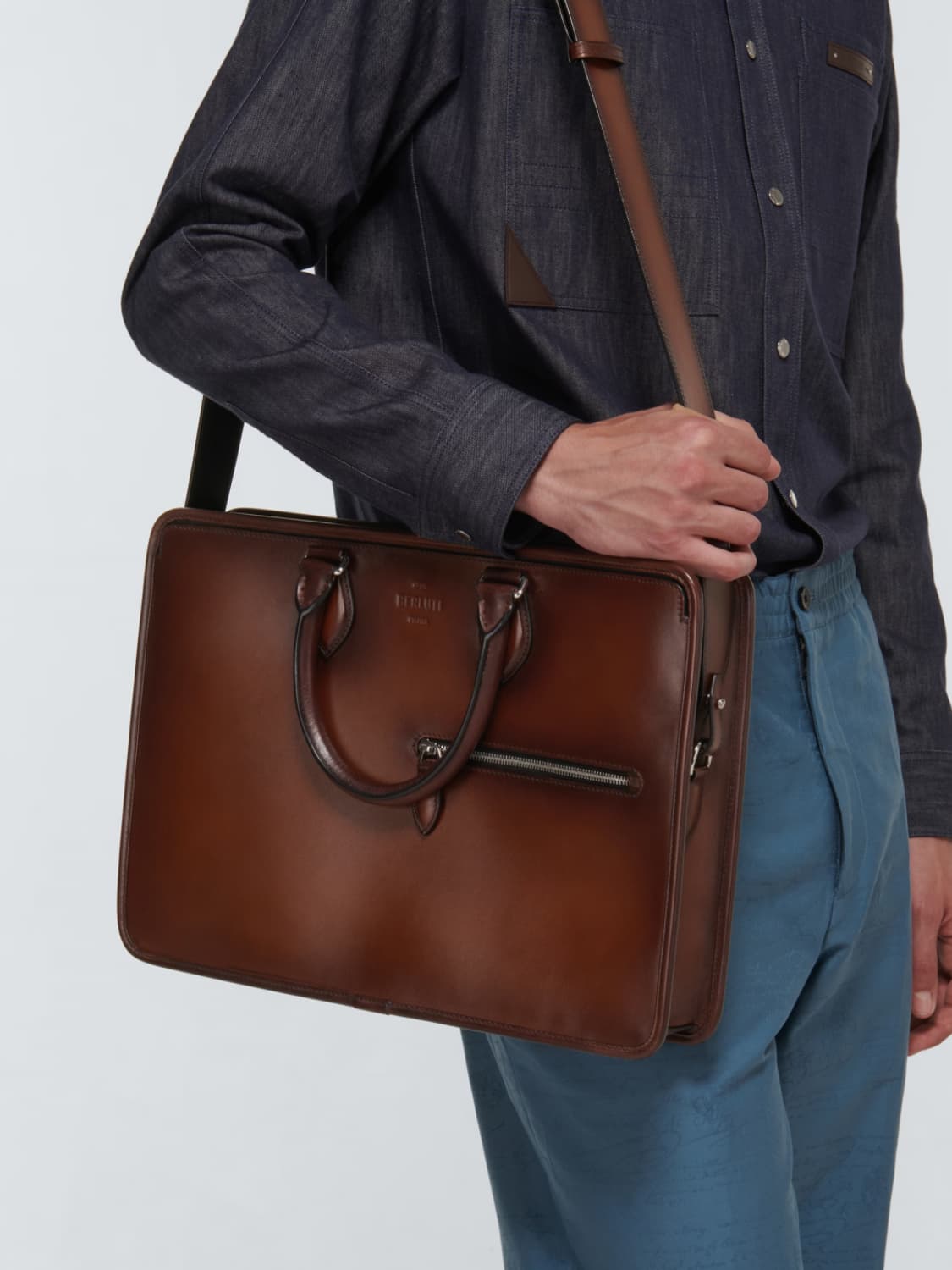 벨루티  네오 베네치아 가죽 크로스 브리프케이스 상품이미지2