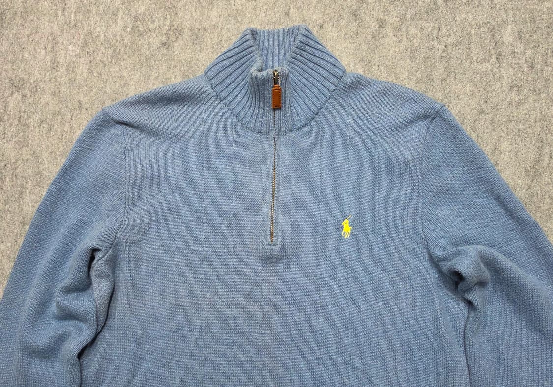 폴로 랄프로렌 빈티지 코튼 하프집업 반집업 니트 M 상품이미지3