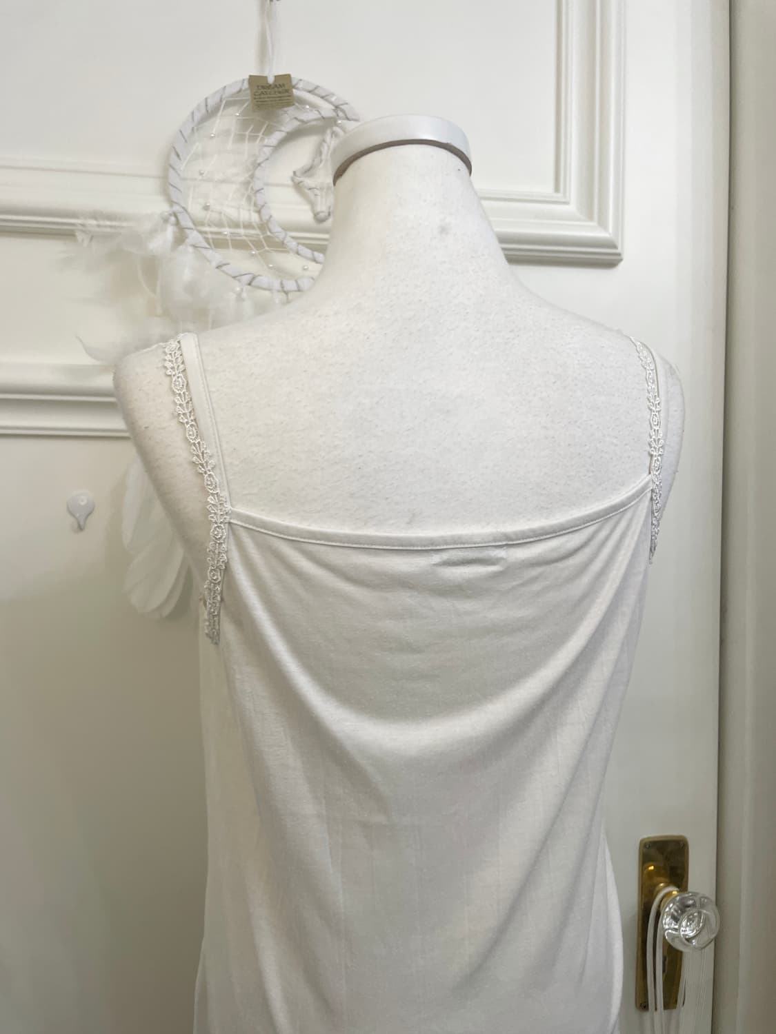white brown lace layered sleeveless top 상품이미지4