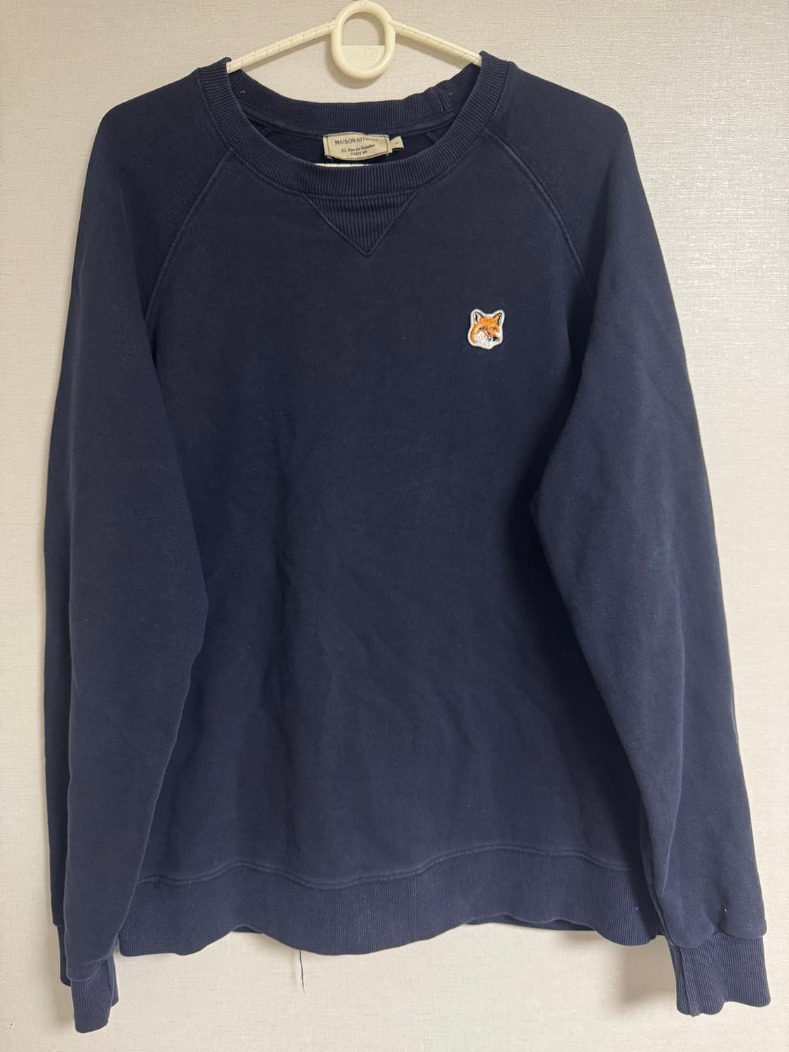 메종키츠네 네이비 폭스헤드 로고 맨투맨 L(L) 상품이미지1