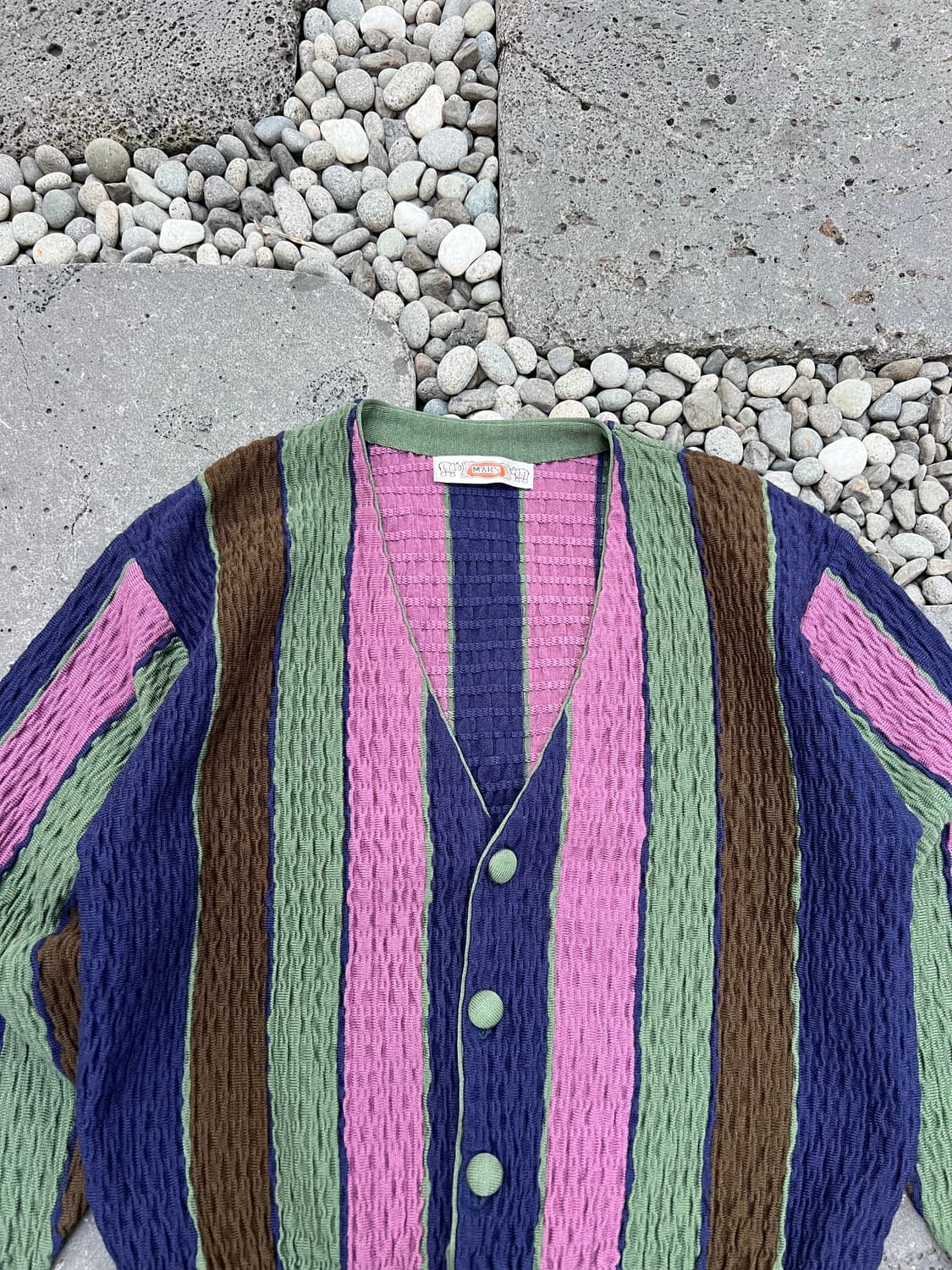 1990s MARS ITALY MADE STRIPE 스트라이프니트가디건 상품이미지3