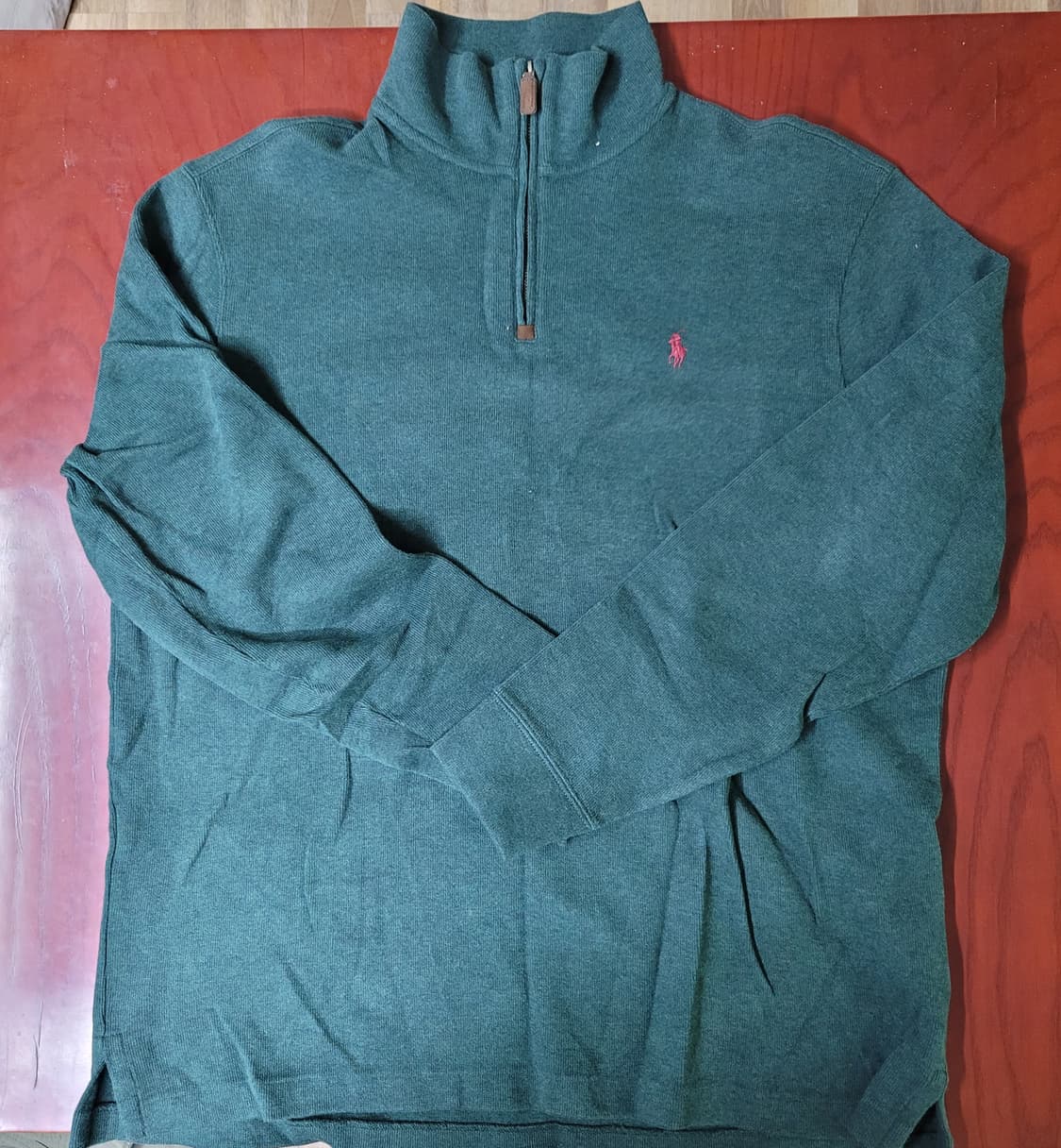 폴로 랄프로렌 그린 반집업 니트 상품이미지1