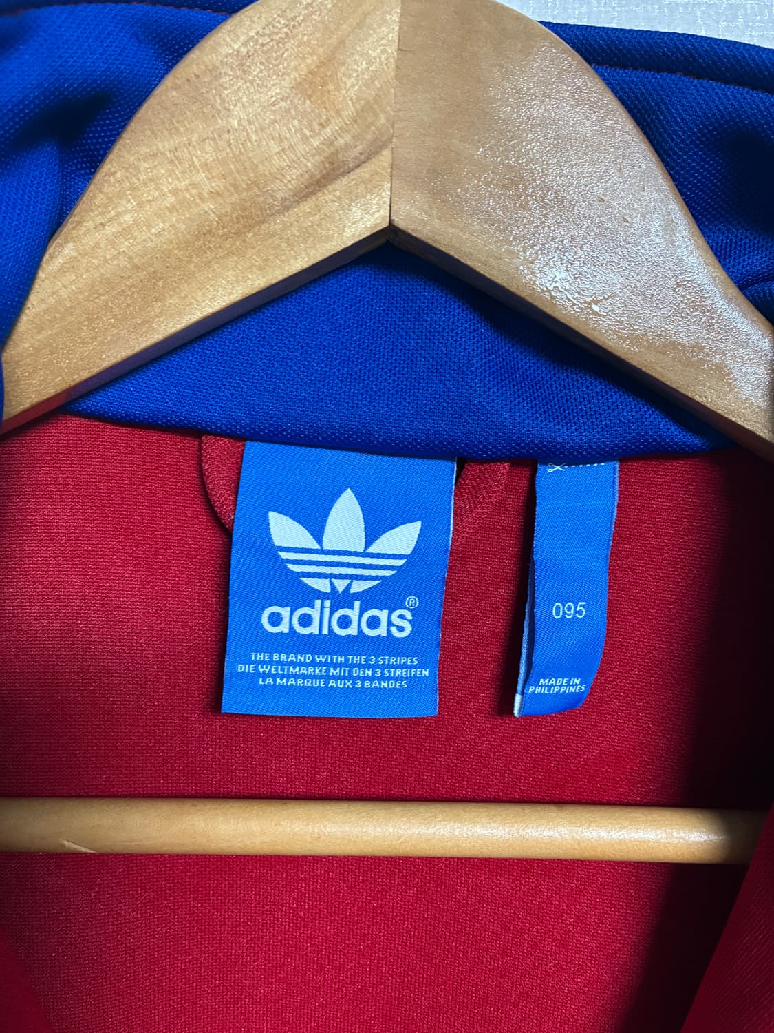 빈티지 아디다스 져지 파이어버드 레드/블루 M 상품이미지3
