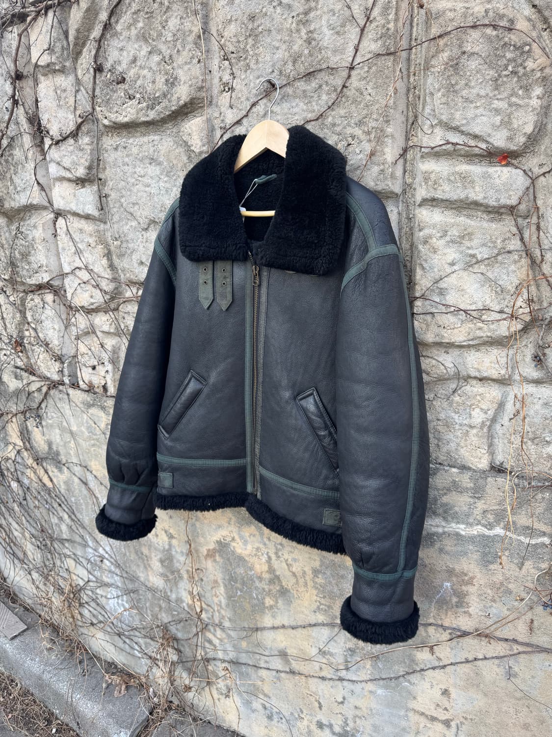 Young sheep skin 빈티지 미군 b-3 무통 무스탕 자켓 상품이미지3