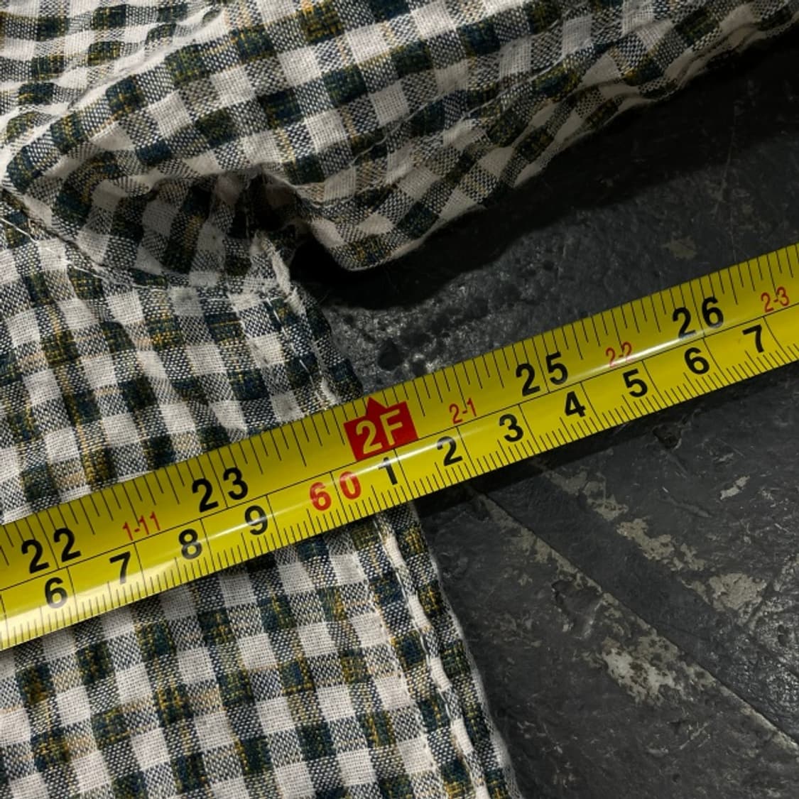 100 빈티지 체크 린넨셔츠 상품이미지5