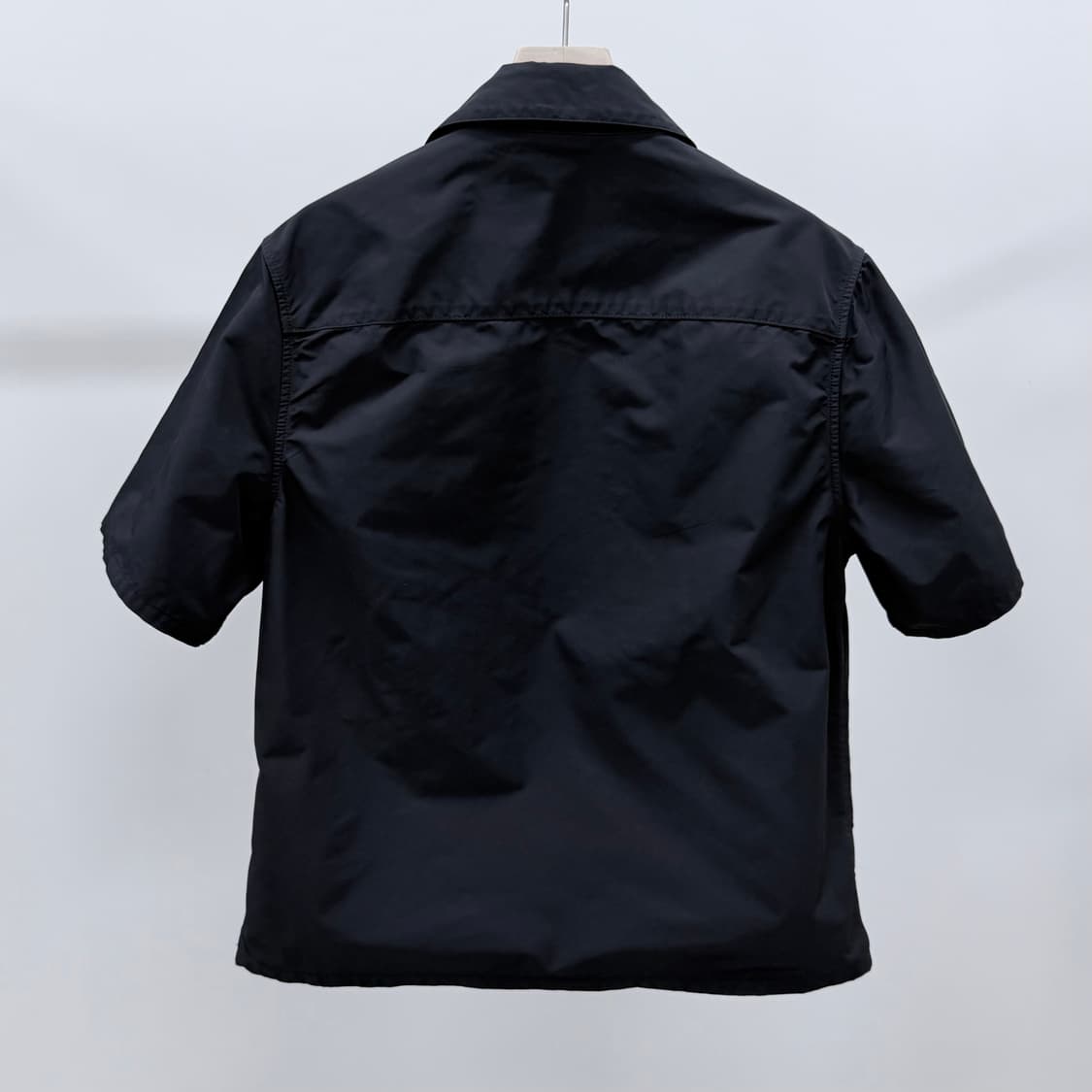 [S+급/M] 크롬하츠 나일론 레더패치 집업 반팔 셔츠 블랙 상품이미지6