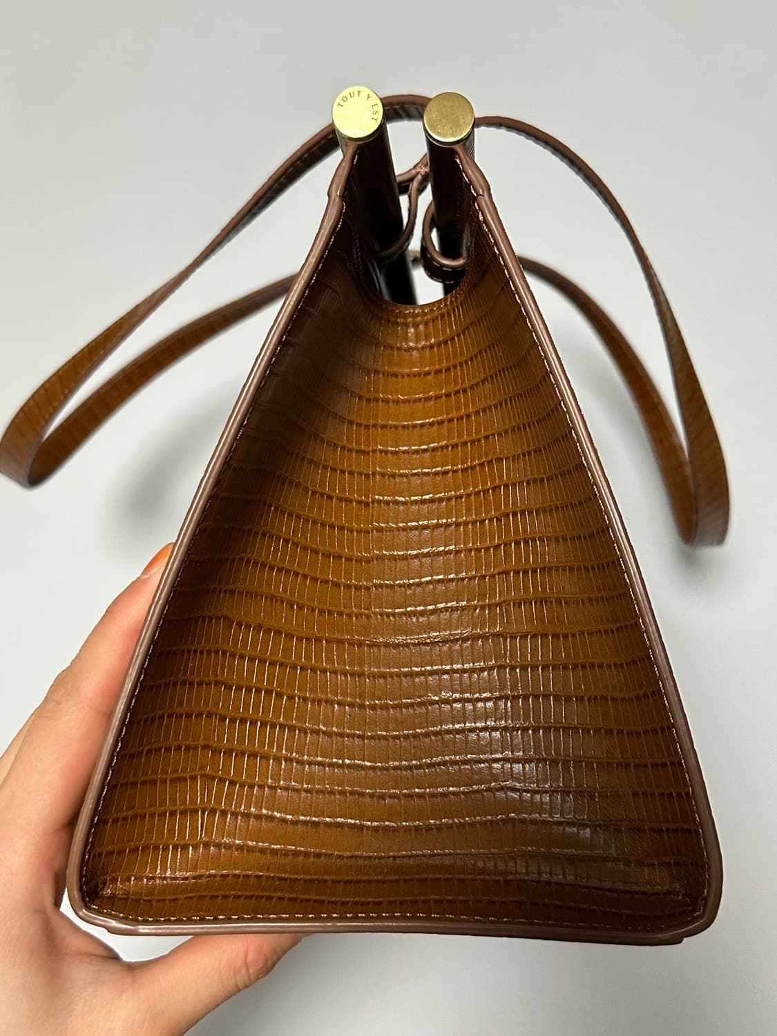 투티에 파라렐백 리자드브라운 상품이미지6