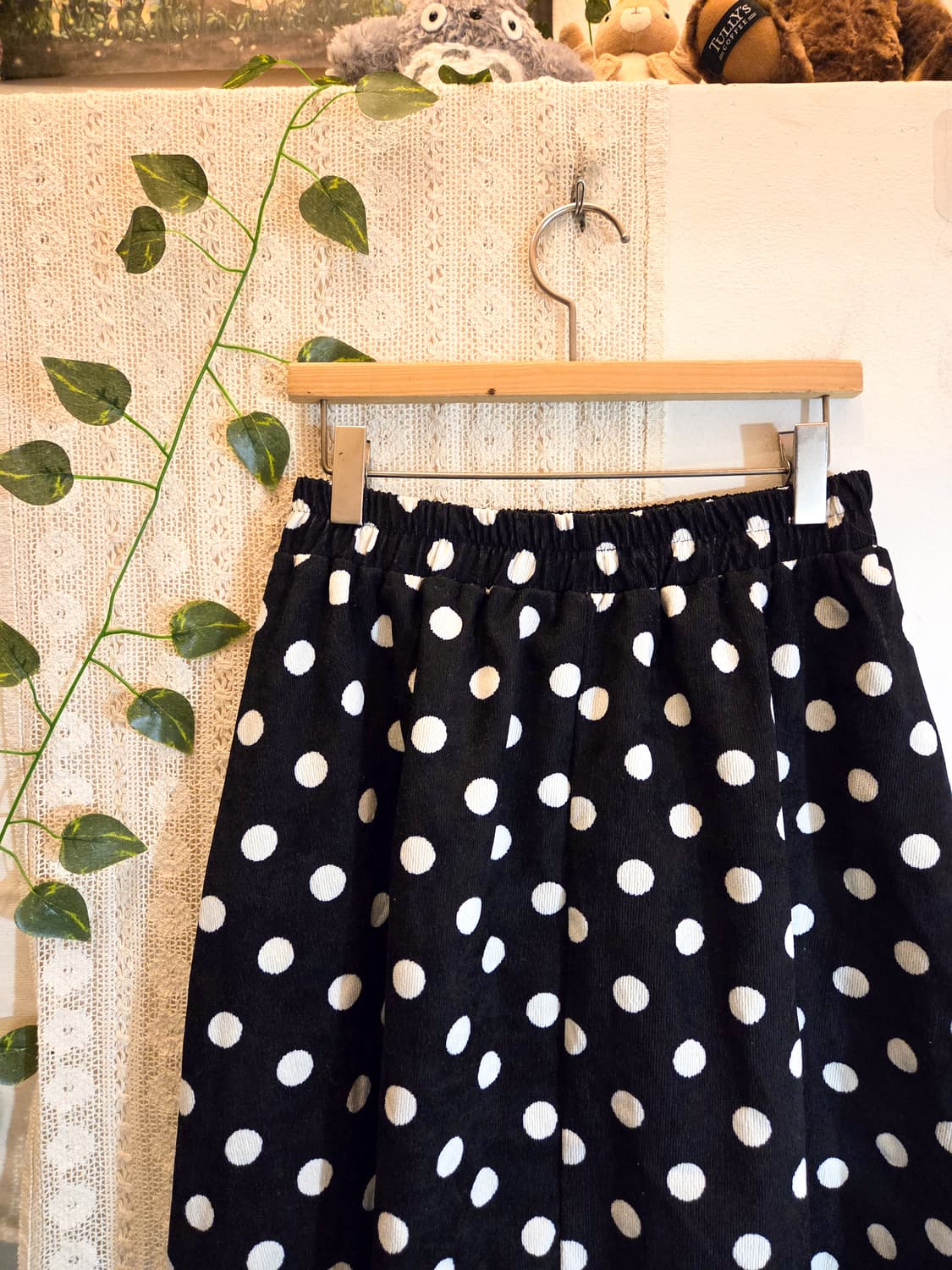 도트 코듀로이 롱스커트 상품이미지7