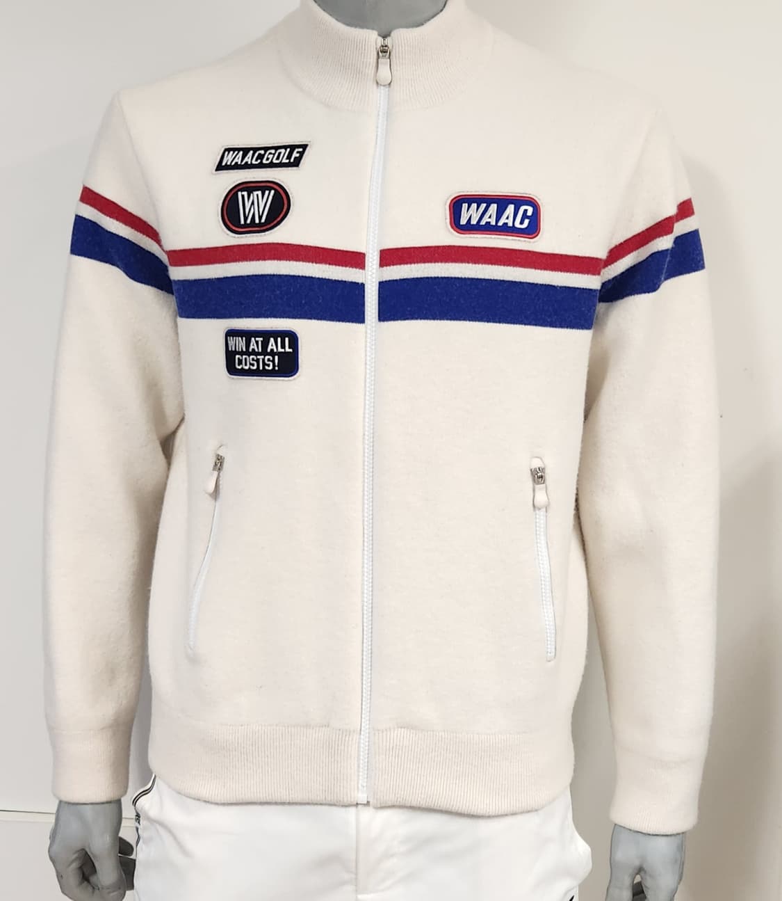 왁 골프 남성 하이넥 풀 집업 방풍 스웨터 2사이즈  95-100 상품이미지1