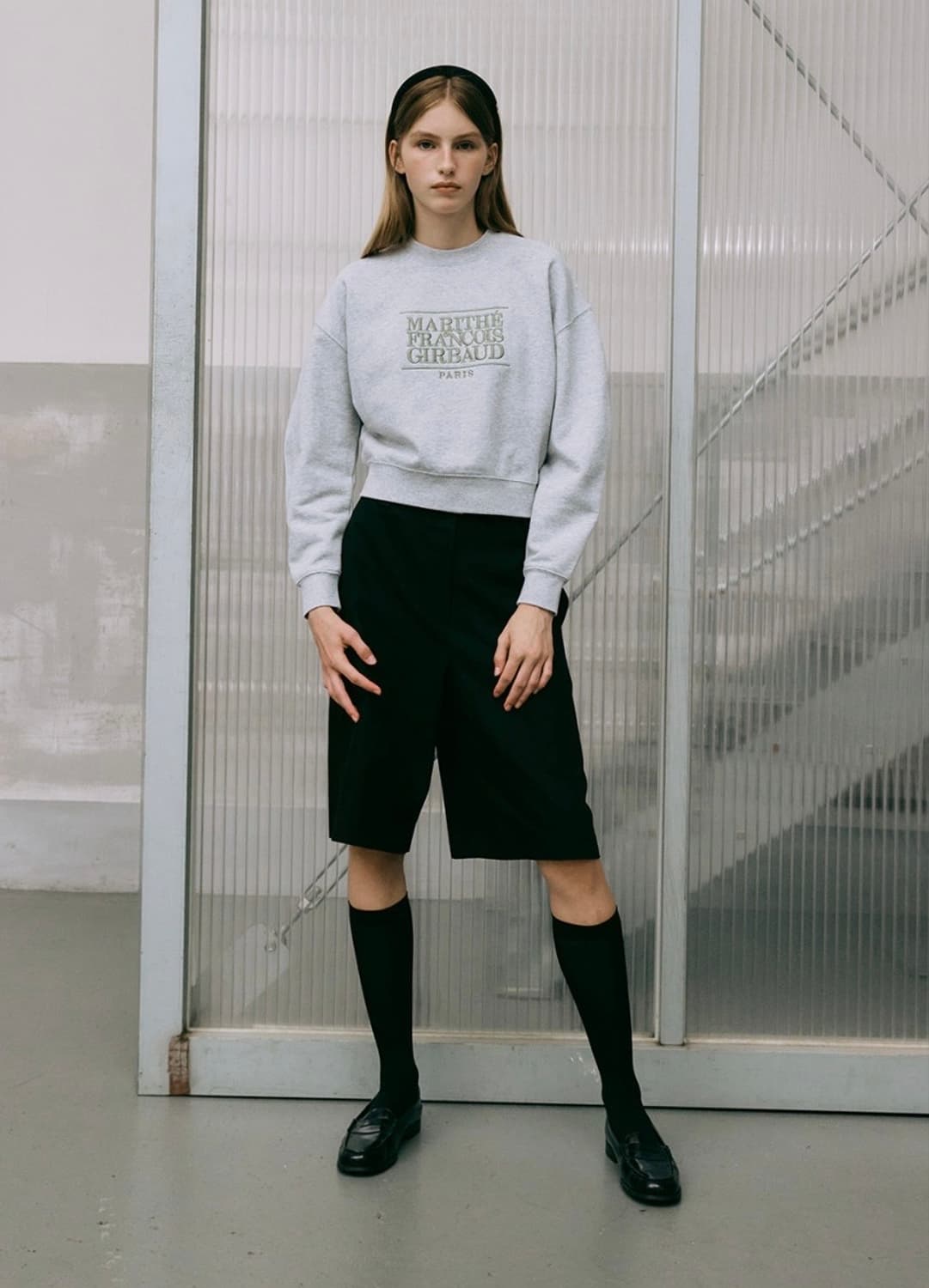 마리떼프랑소와저버 크롭스웻셔츠 그레이M 상품이미지2