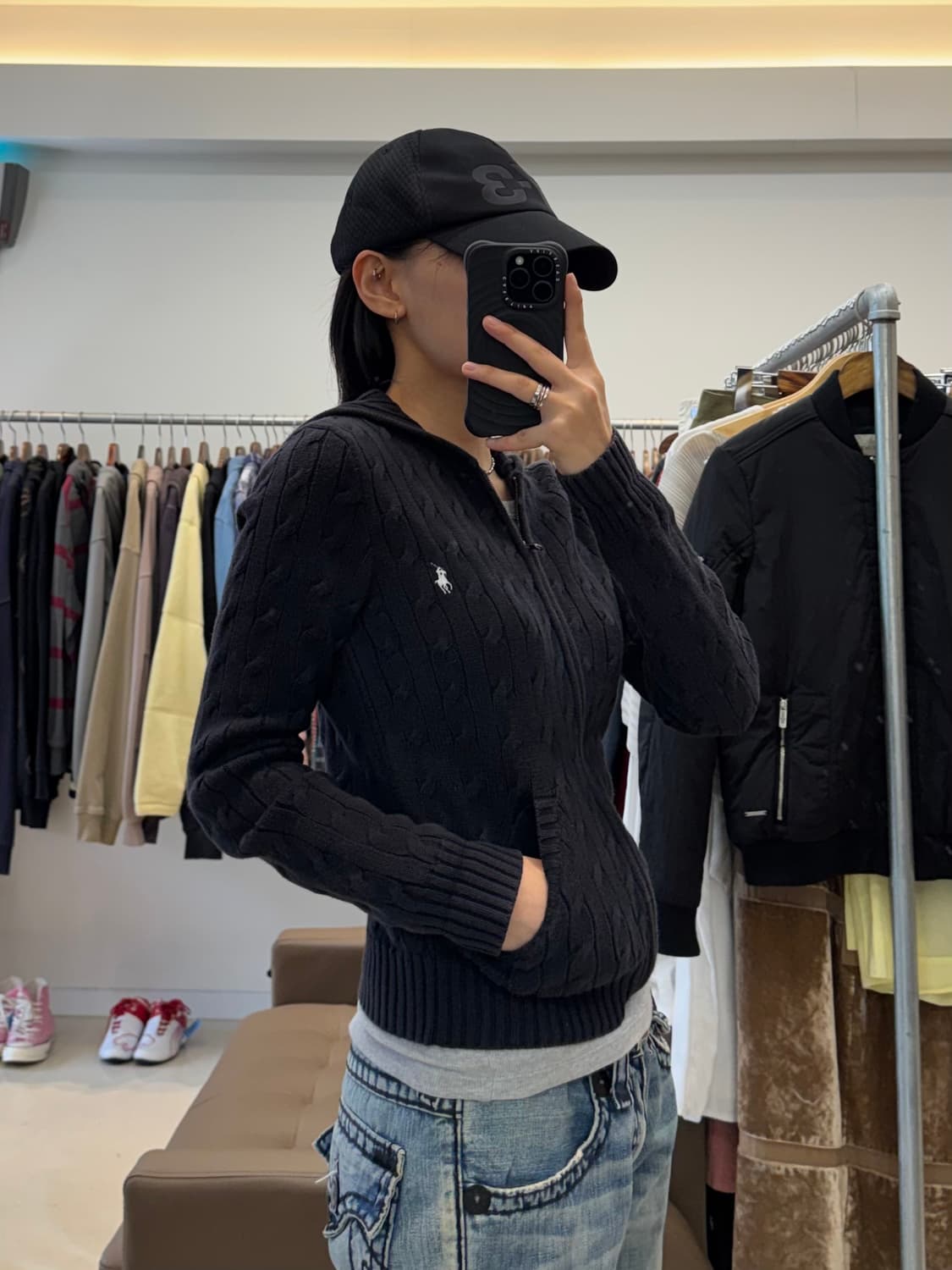 폴로 랄프로렌 케이블 니트 후드집업 상품이미지7