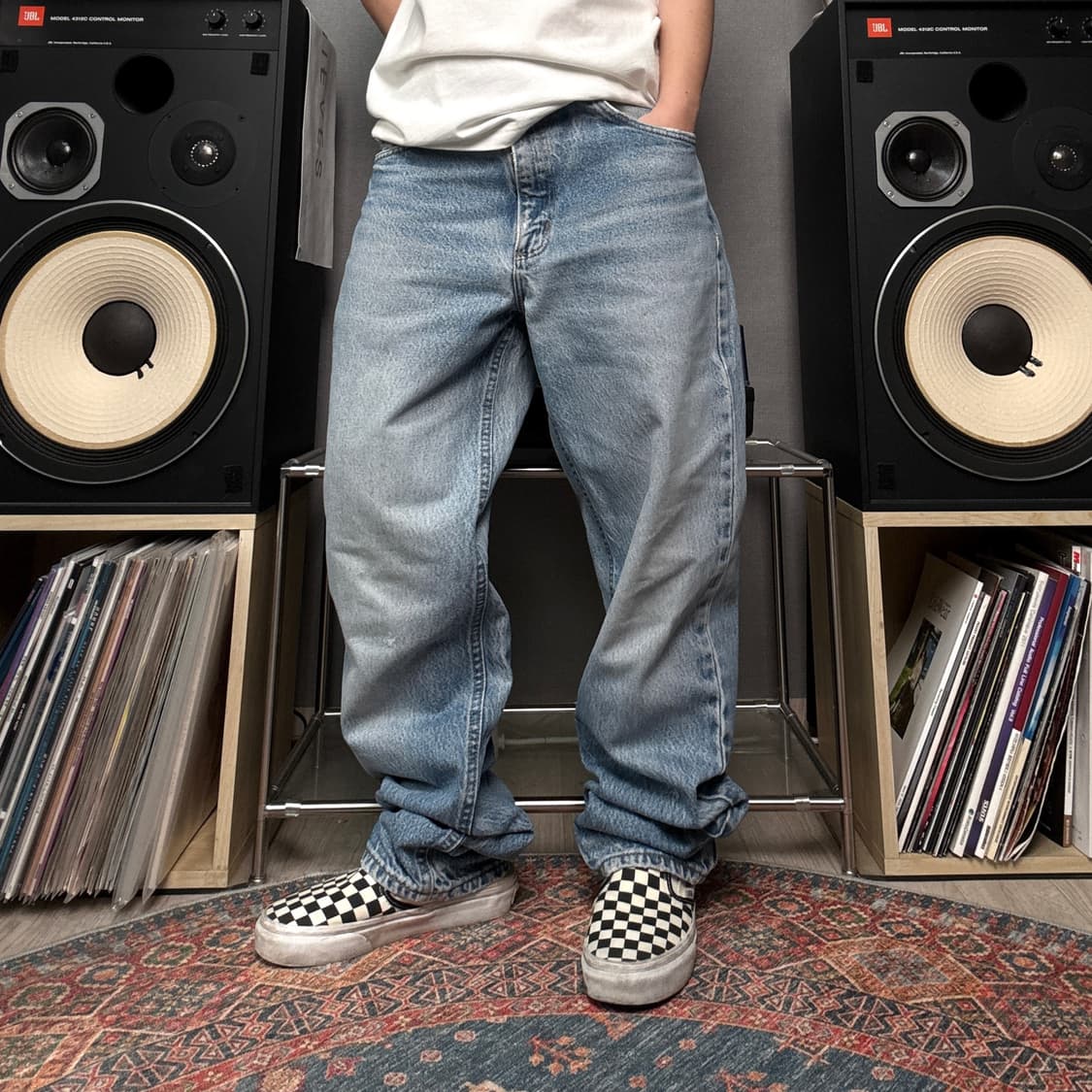 칼하트 가죽탭 데님팬츠 상품이미지2