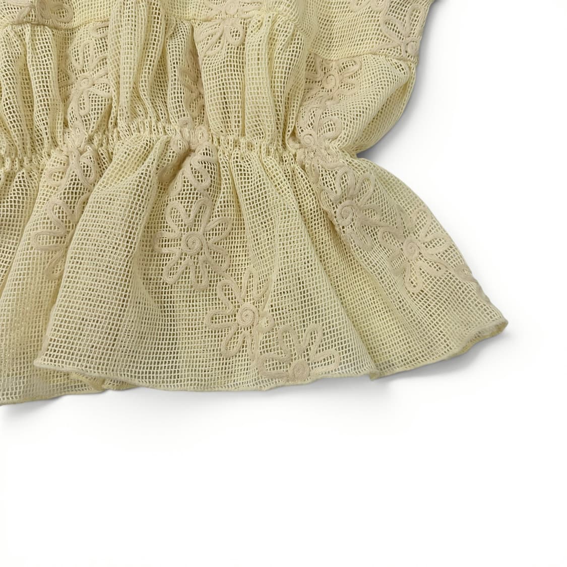 Flower Mesh Lemon Sleeveless Top 상품이미지4