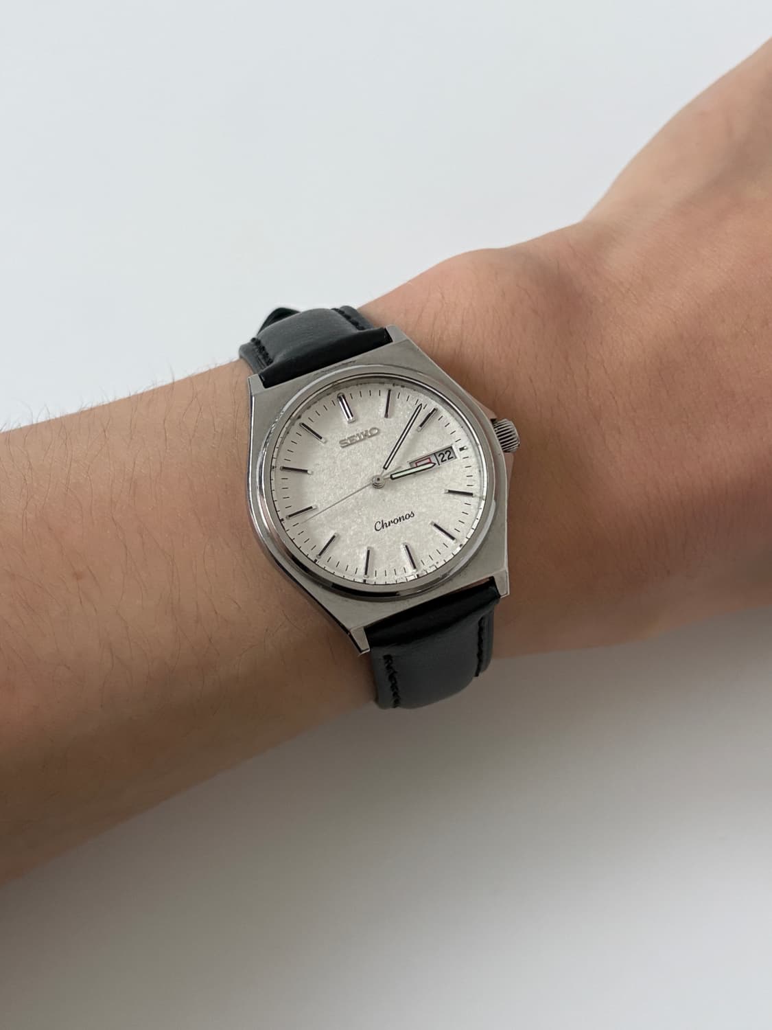 1980s Chronos Snowflake Silver Quartz  상품이미지9