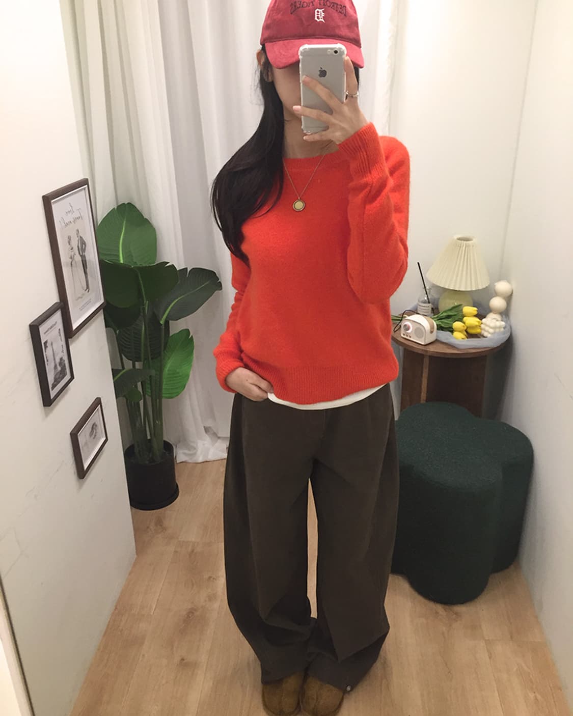 여성 유니클로 라운드 니트 95 상품이미지2