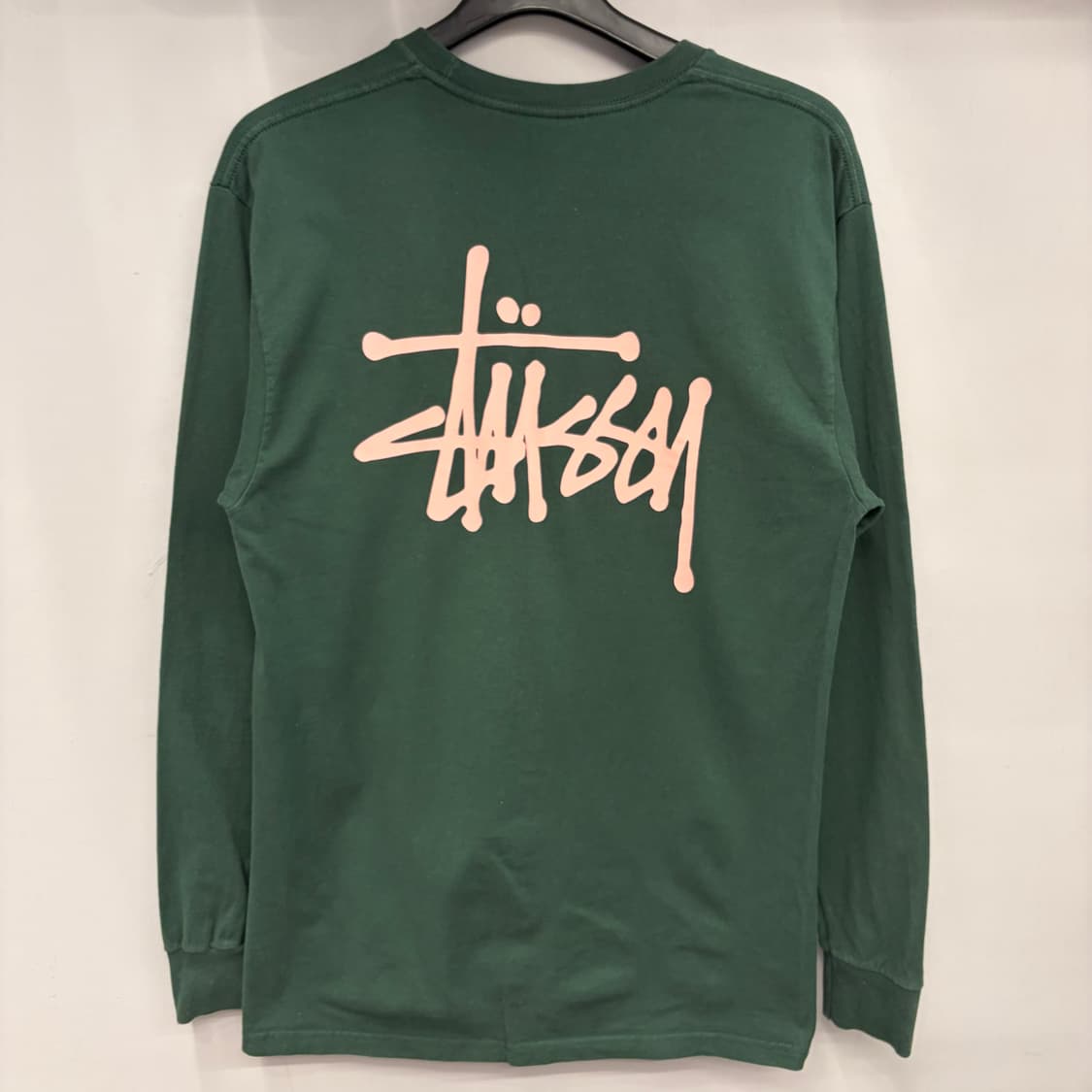 스투시 베이직 빅 로고 그린 롱슬리브 M 상품이미지1