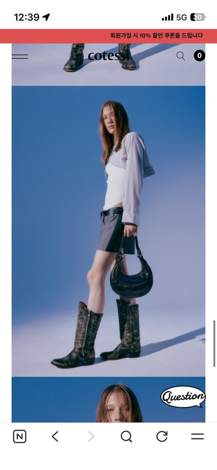 cotessi WESTERN DOUBLE, BLACK 상품이미지4