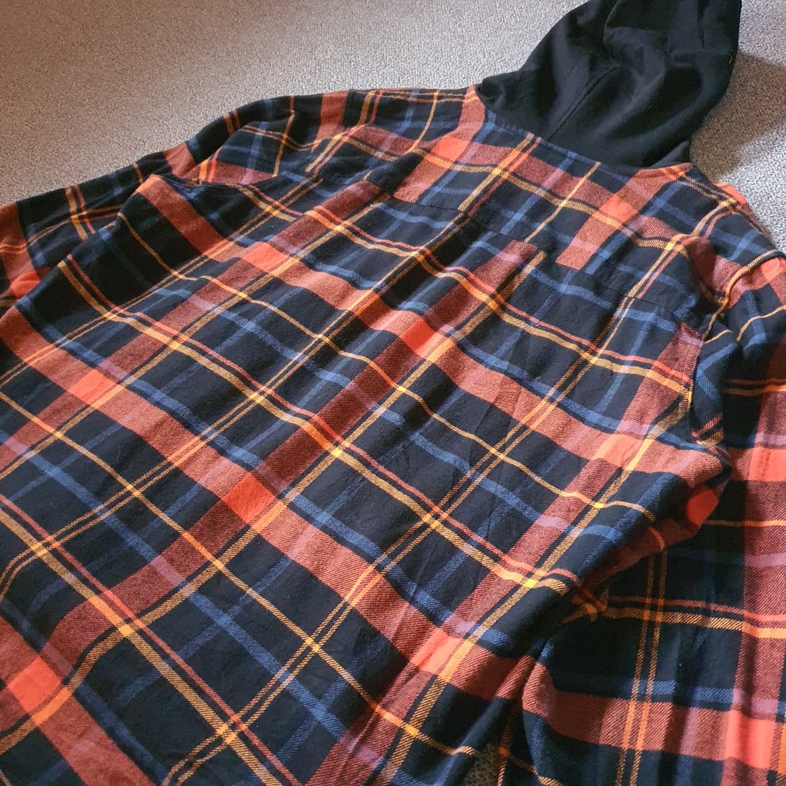 미국 수입 플란넬 체크 후드 셔츠 no.10 상품이미지7